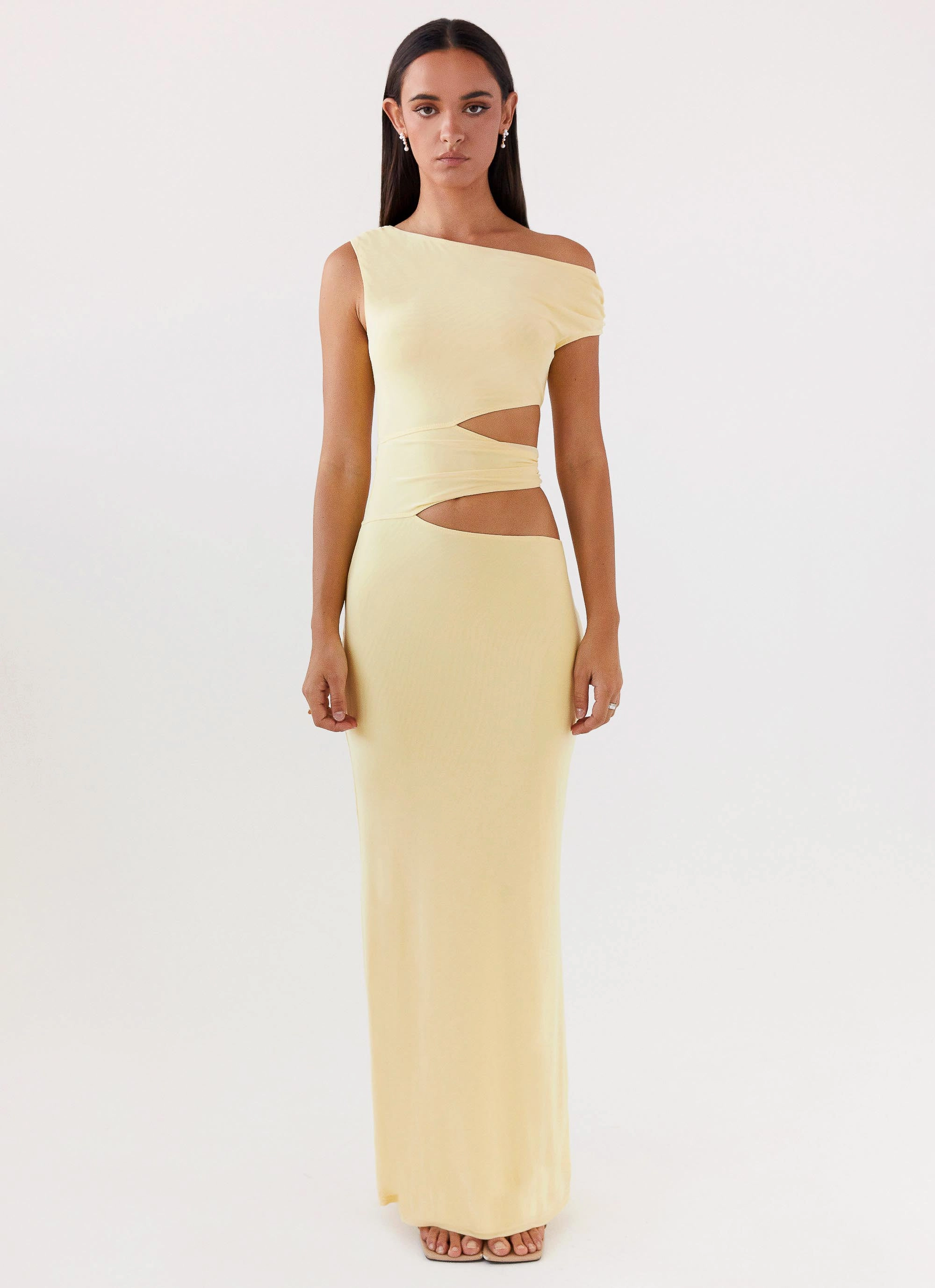 Margot One Shoulder Maxi Dress - Yellow Versatile-Style