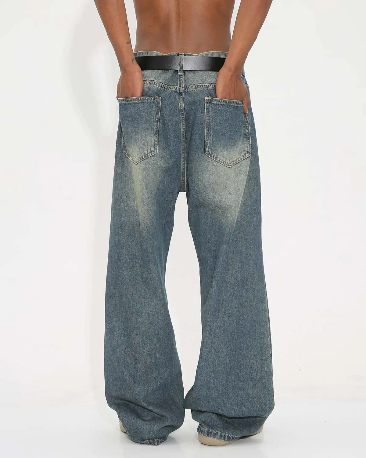 Distressed Loose-Fit Jeans