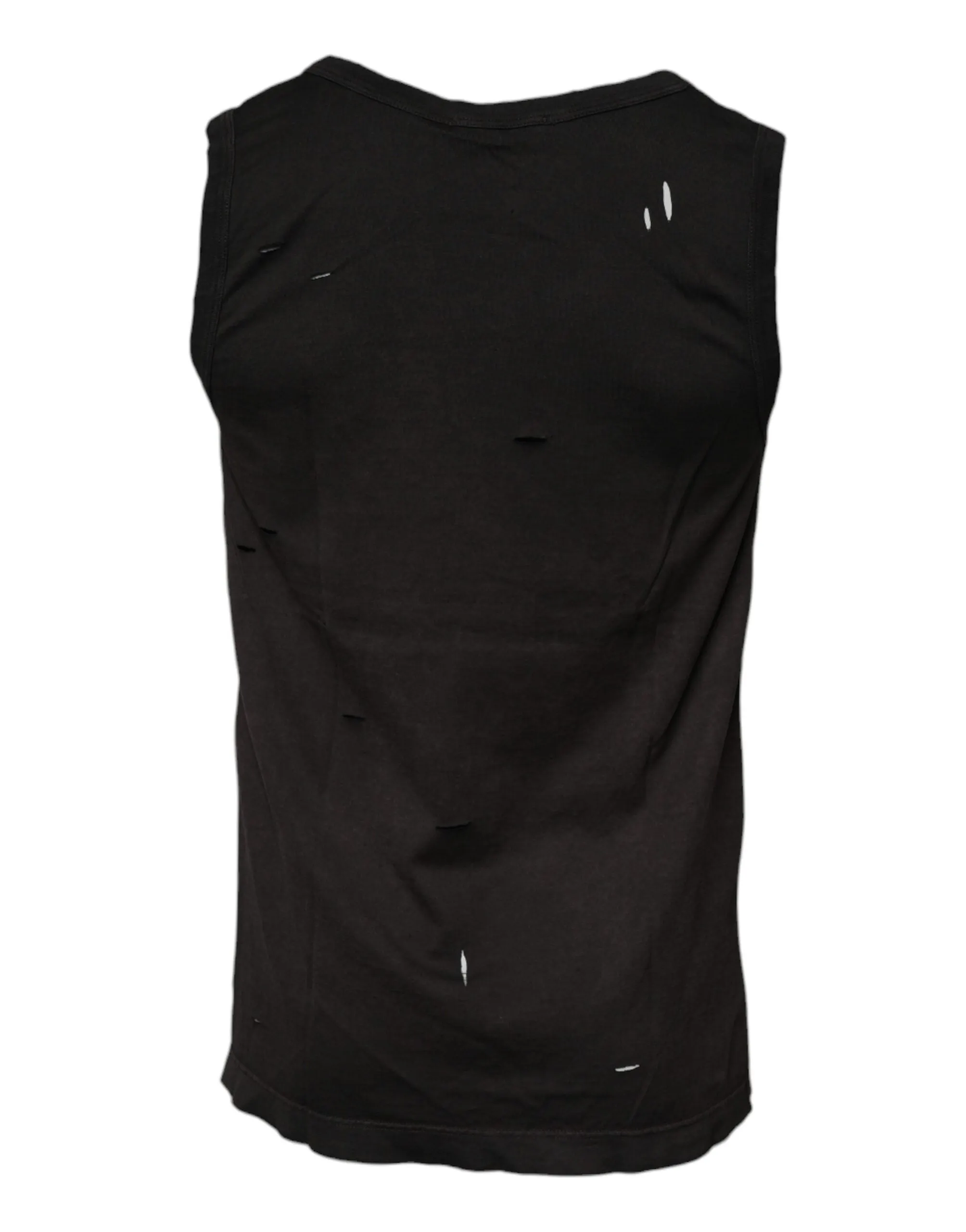 Dolce & Gabbana Black Sleeveless Round Neck Tank T-shirt