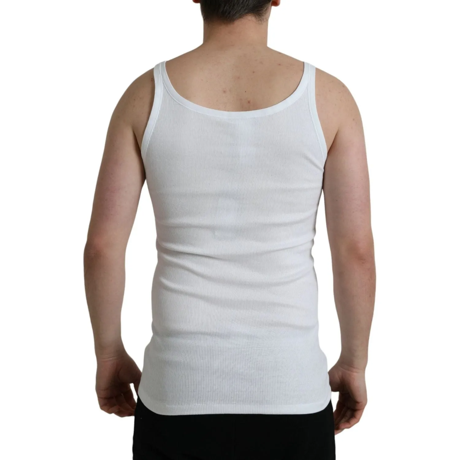 Dolce & Gabbana Elegant White Cotton Tank T-Shirt