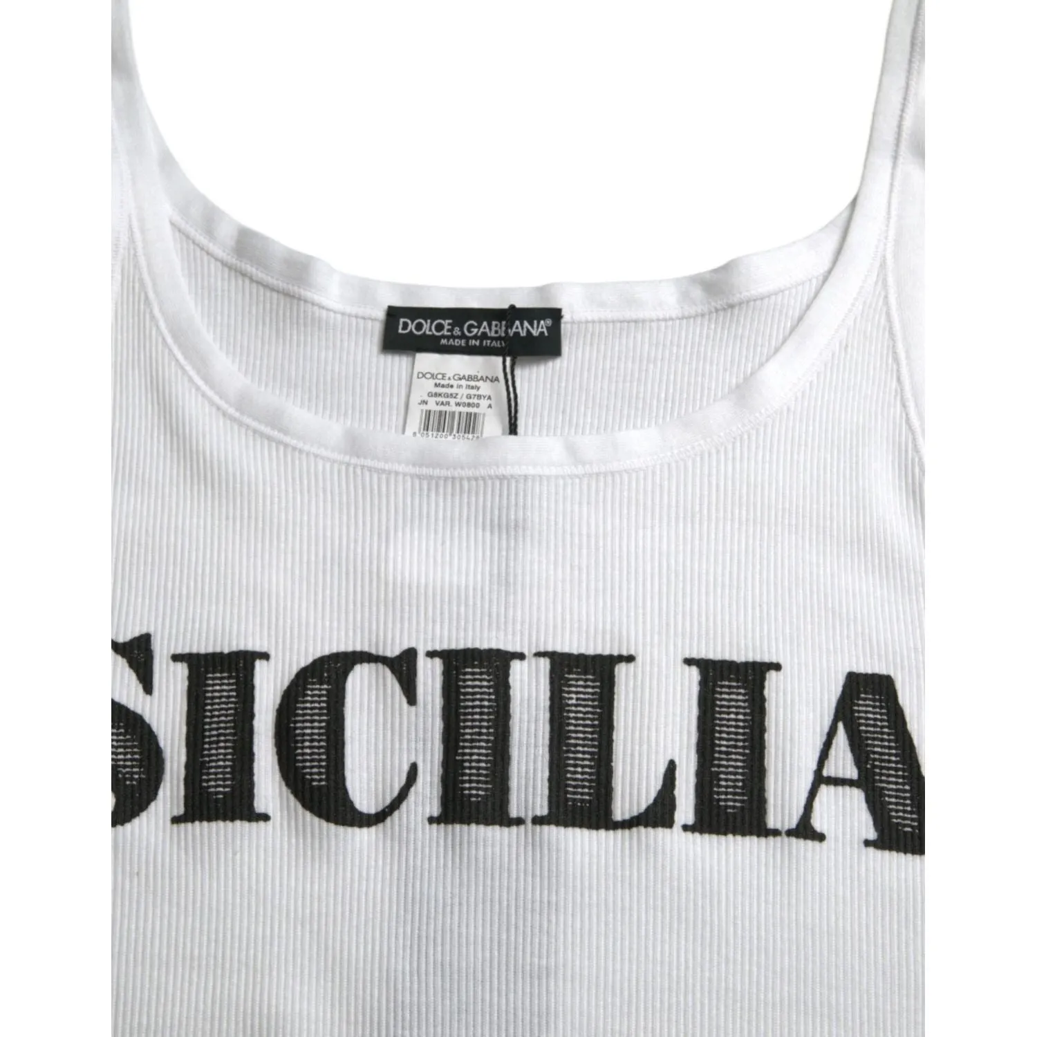 Dolce & Gabbana Elegant White Cotton Tank T-Shirt
