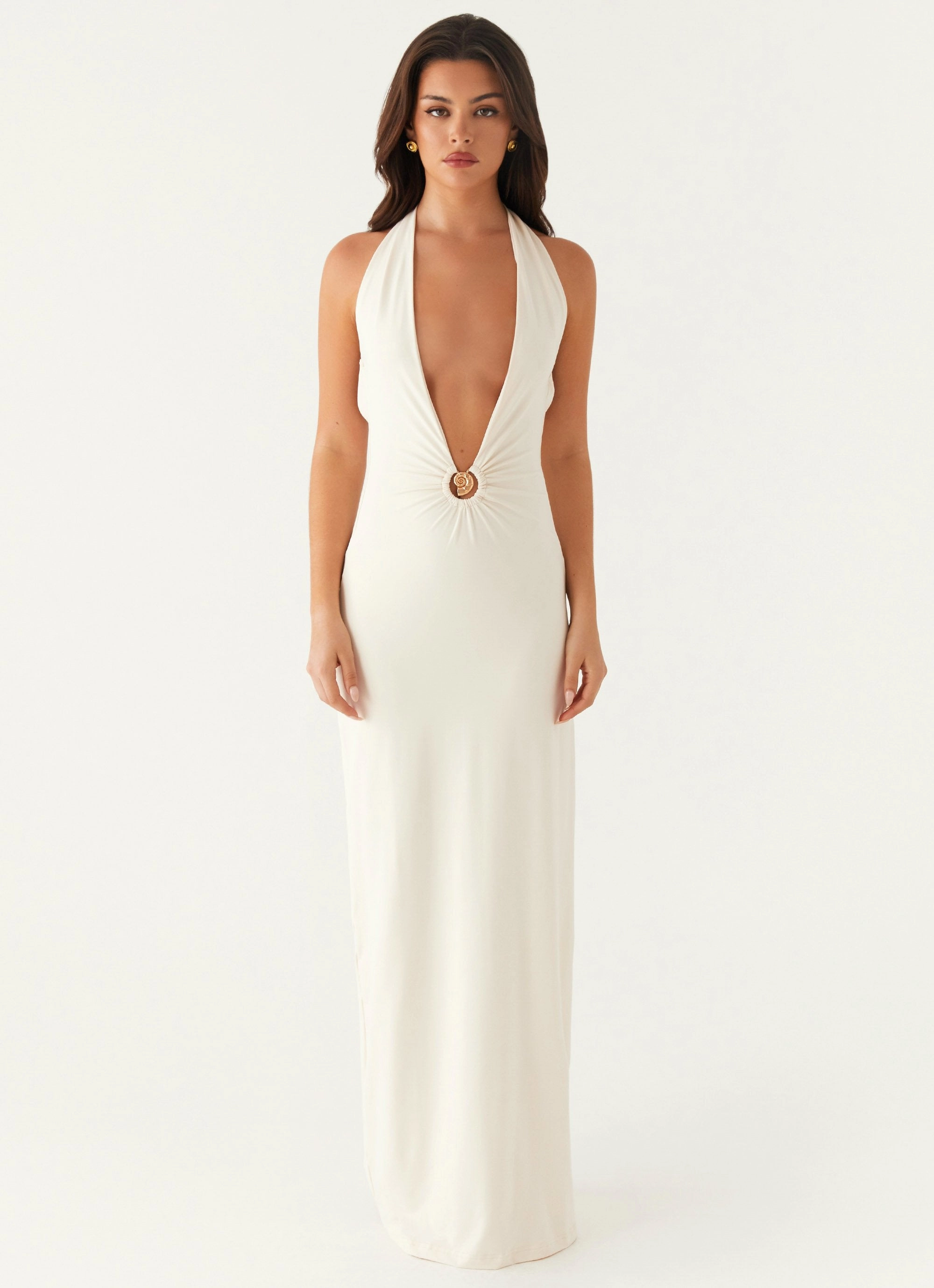 Dominica Maxi Dress - Ivory Chilly Day Comfort