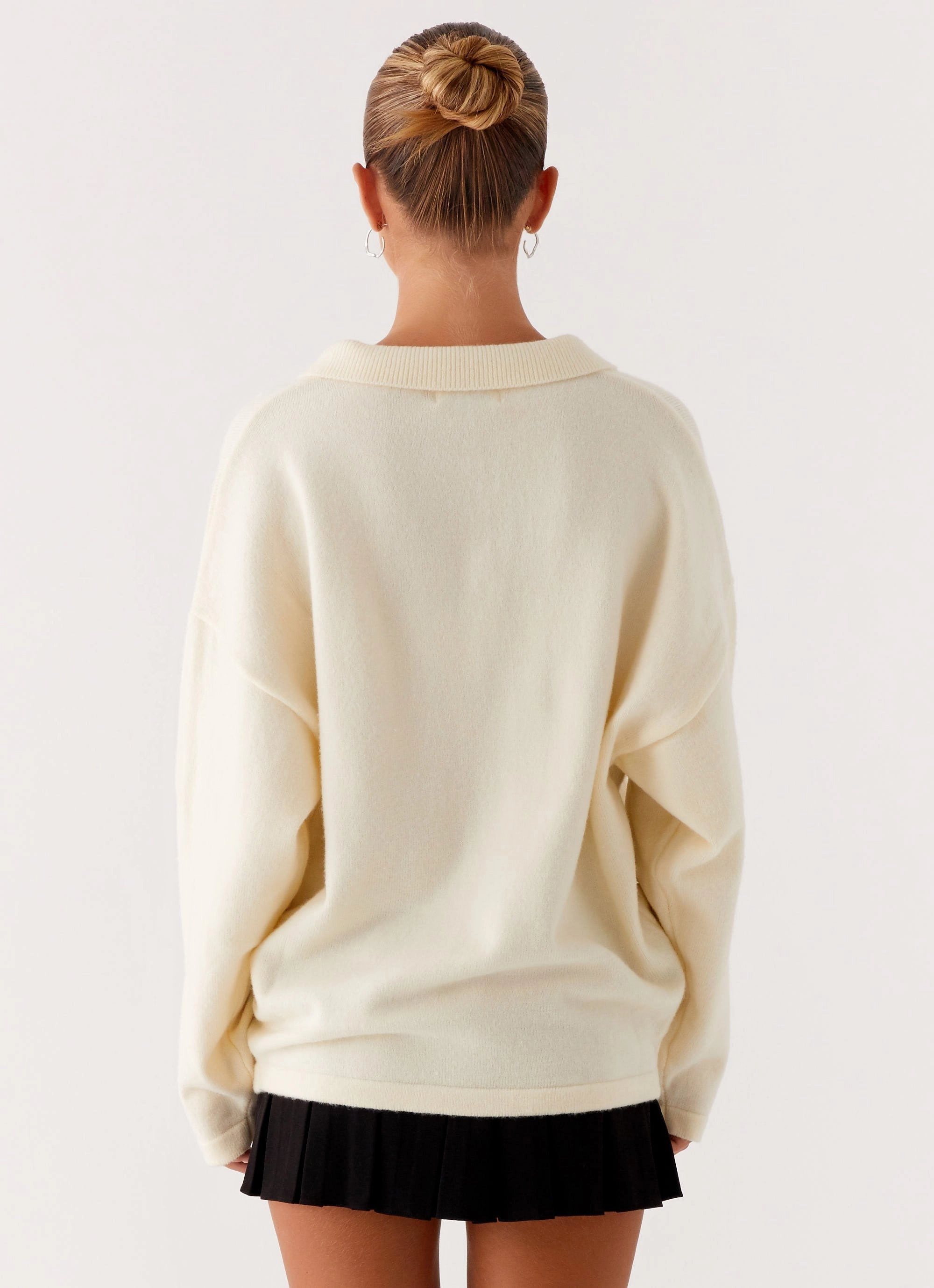Primaloft Insulation Dorian Button Knit Sweater - Ivory