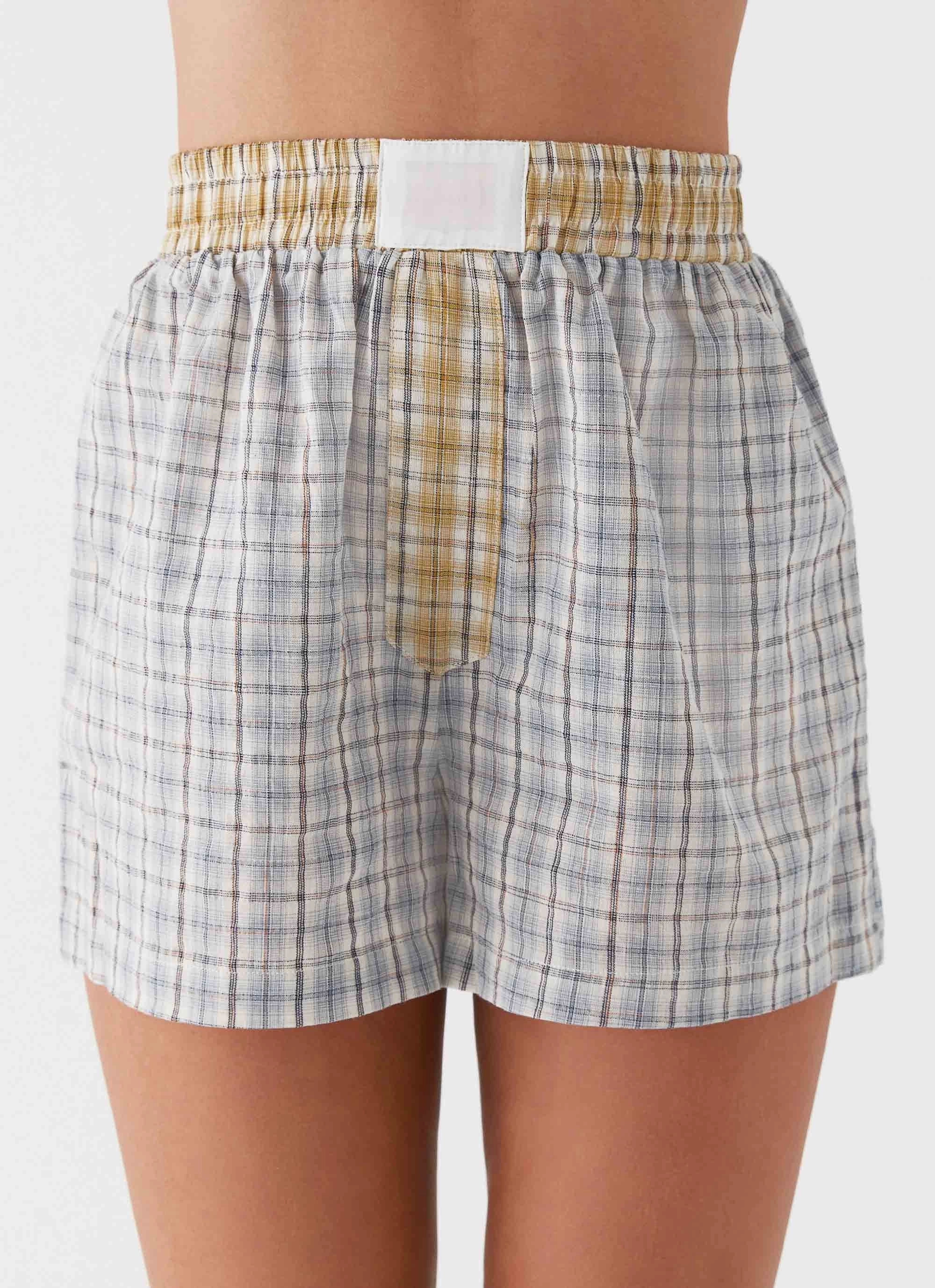Kangaroo Pocket Harley Boxers - Grey Check