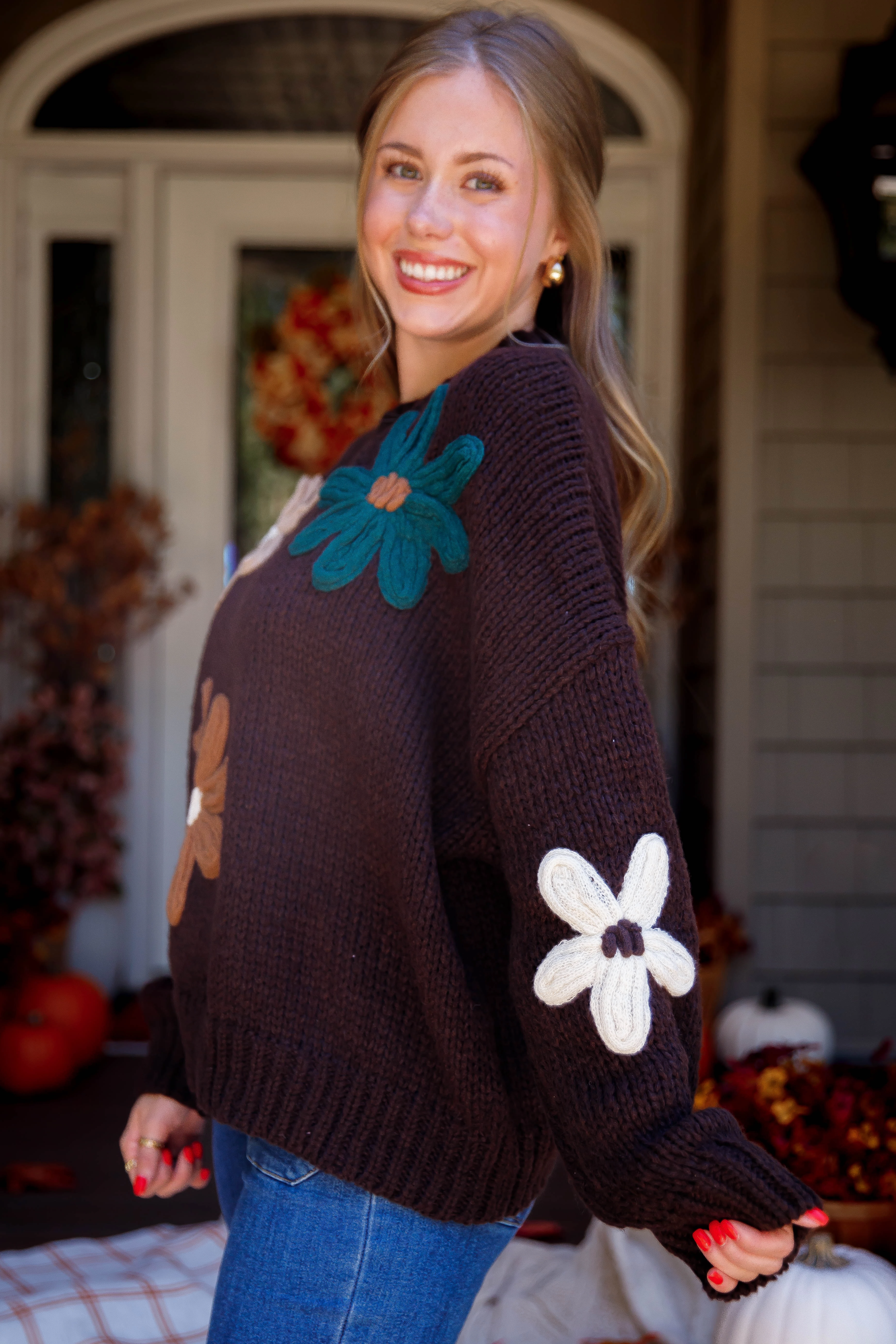 Growing Strong Sweater-Brown Cozy Layer
