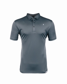 Gray Classic Polo Soft Pullover Sporty Cardigan