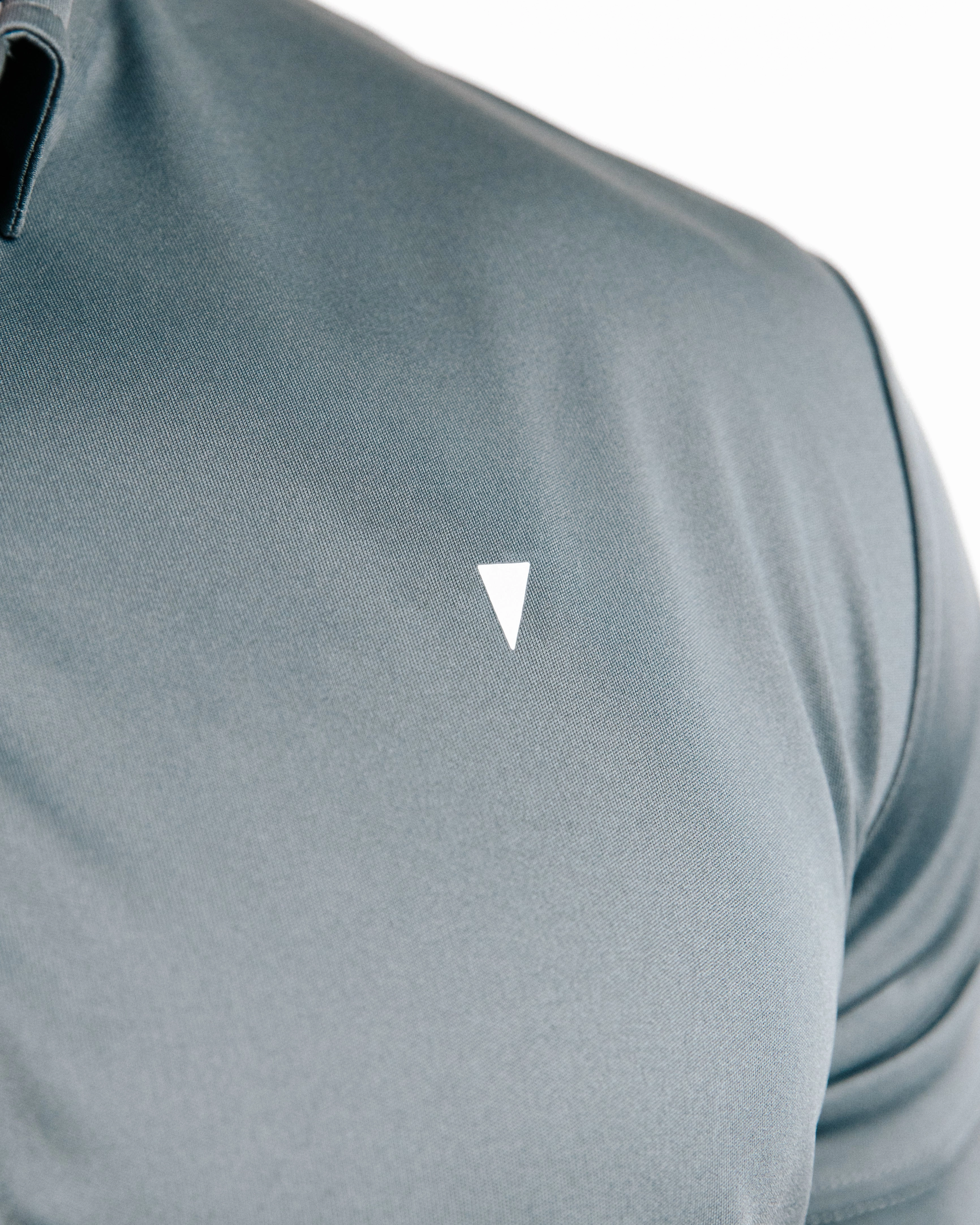 Gray Classic Polo Weighted Hem Softened Edges