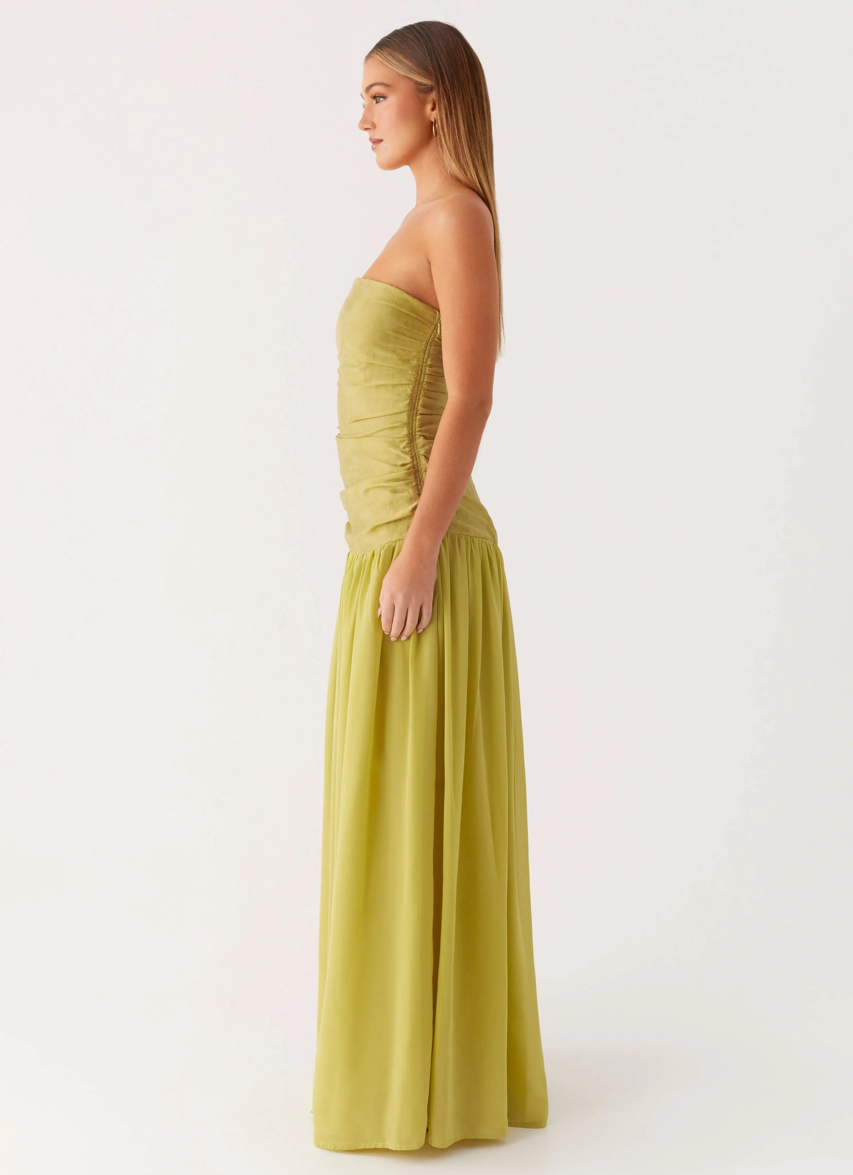 Dreamer Maxi Dress - Lime Zest Crystal-Detail