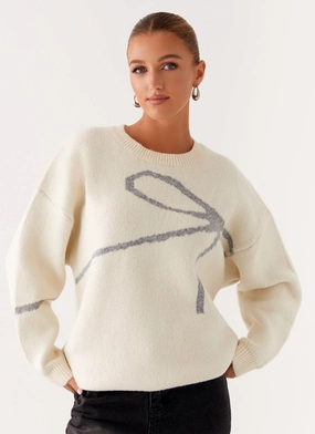 Dreamwood Knit Sweater - Ivory Flexible Fit Wear StretchFit Silhouette