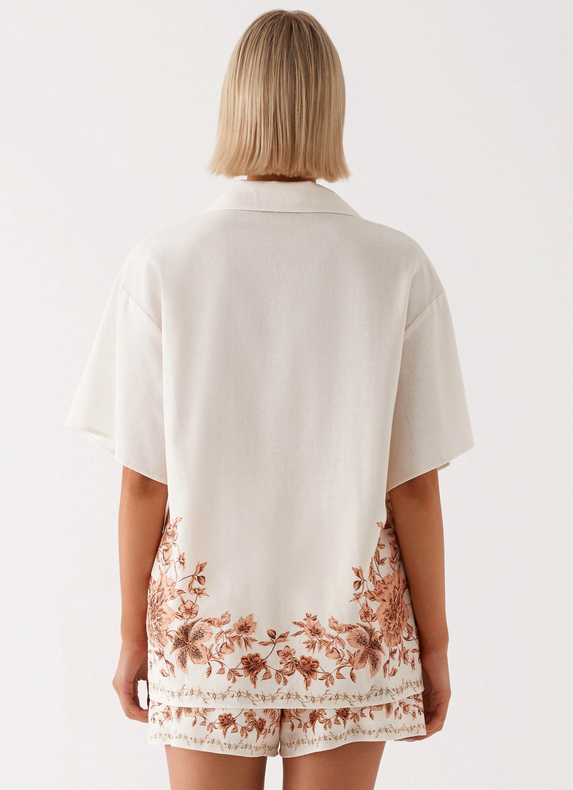 All Season Compatibility Dreamy Days Oversized Linen Shirt - Ivory