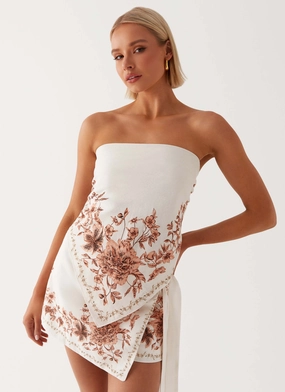FasteningHood Dreamy Days Scarf Top - Ivory