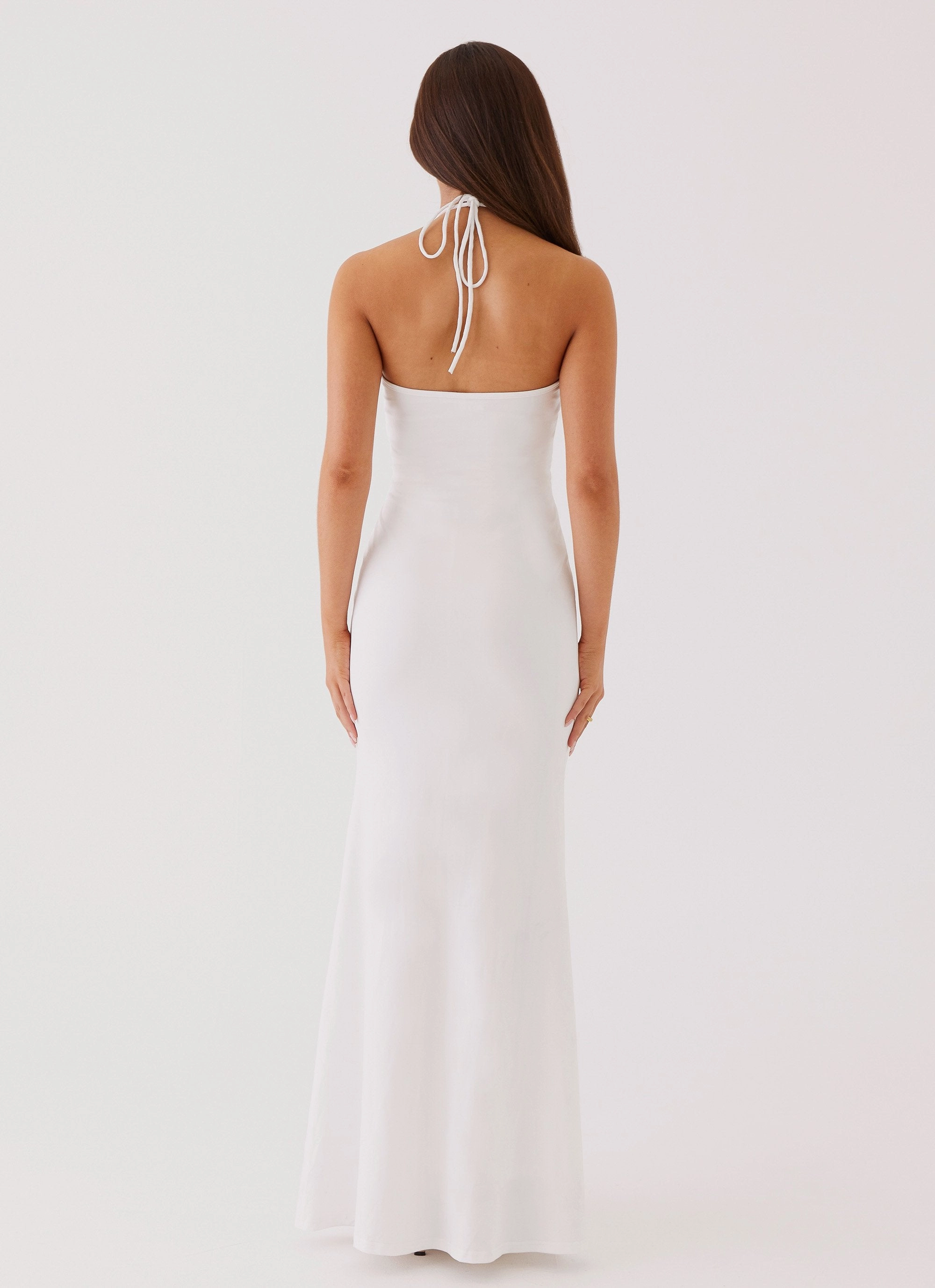 Low Key Serina Ruffle Maxi Dress - White