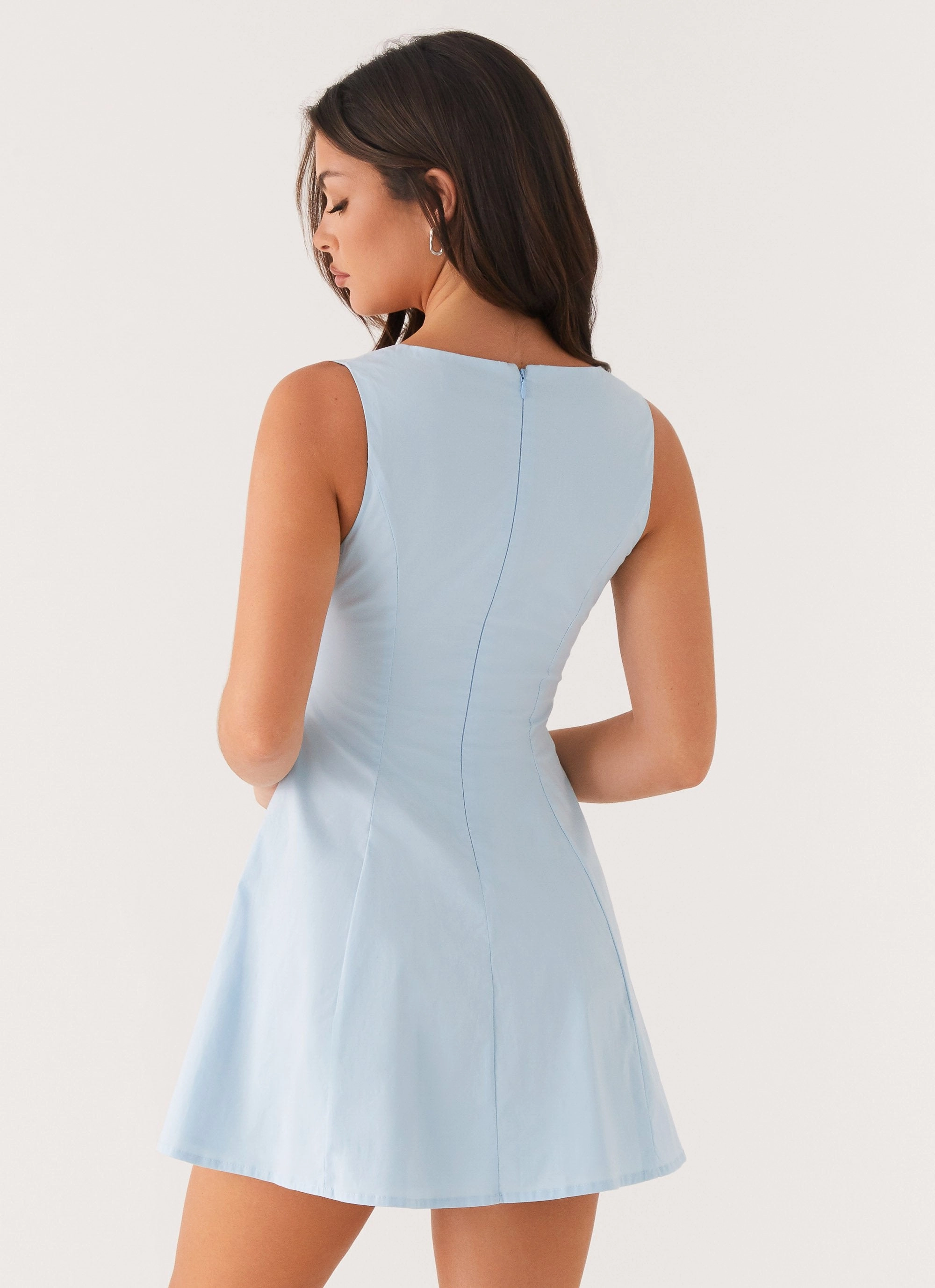 Pastel-Tone Drew Mini Dress - Blue
