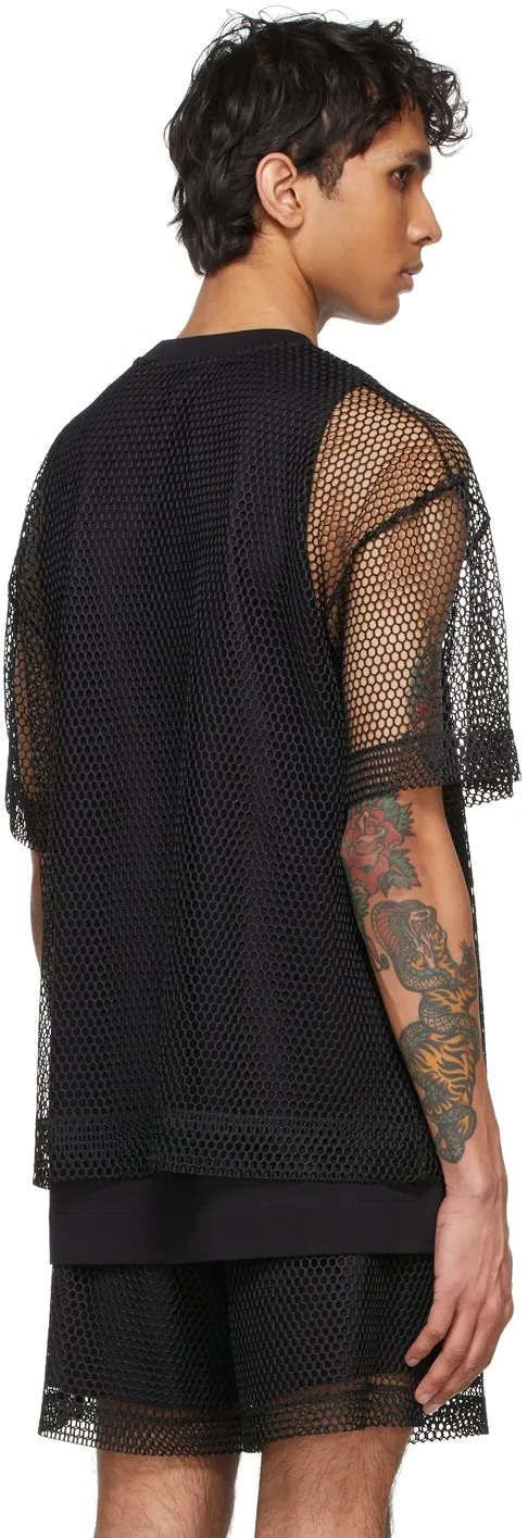 Dries Van Noten Black Mesh T-Shirt