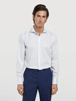 DUBLIN COLLAR SLIM FIT SINGLE CUFF.LIQUID AMONIAC FINISHING
