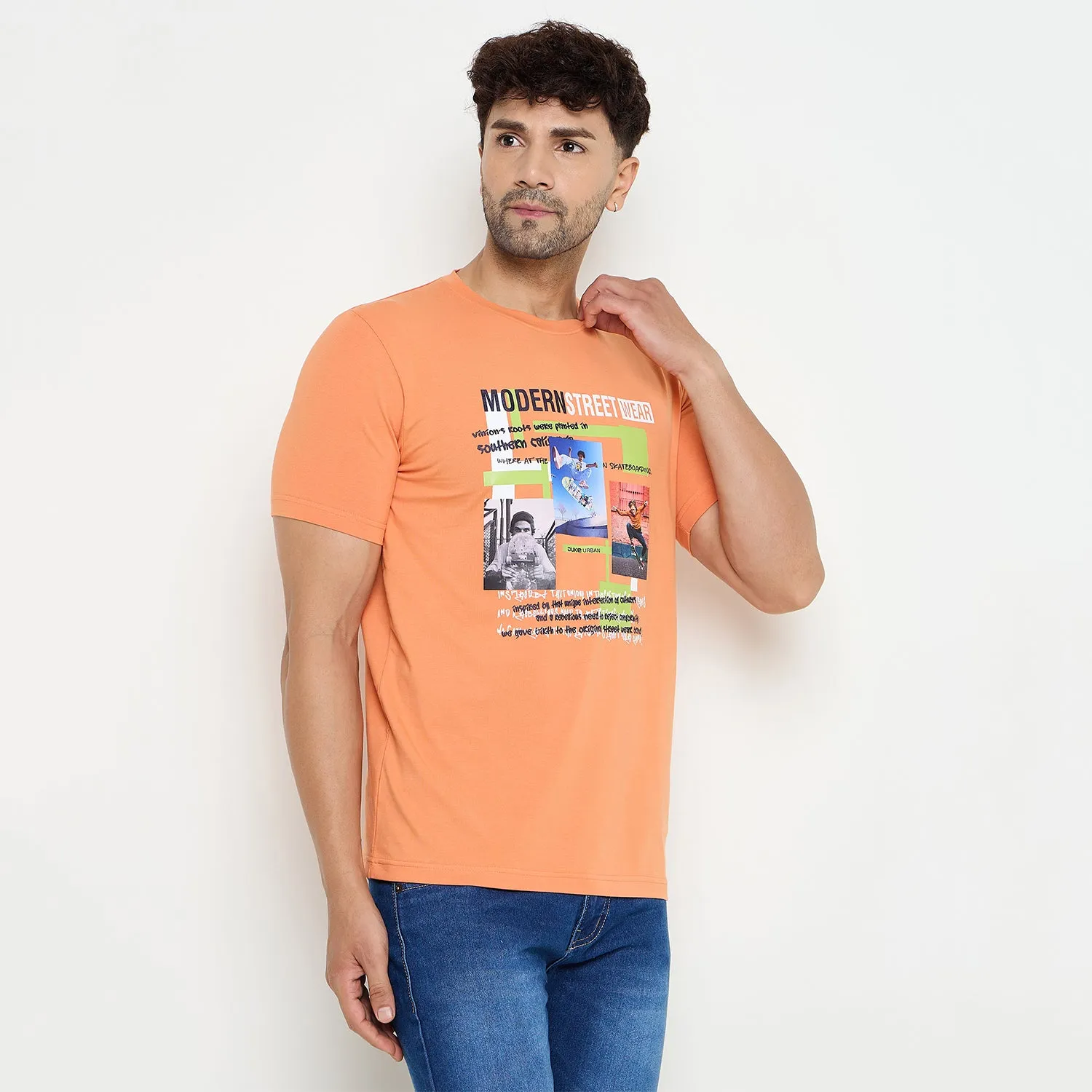 Duke Stardust Men Half Sleeve Cotton Tshirt (LF7219)