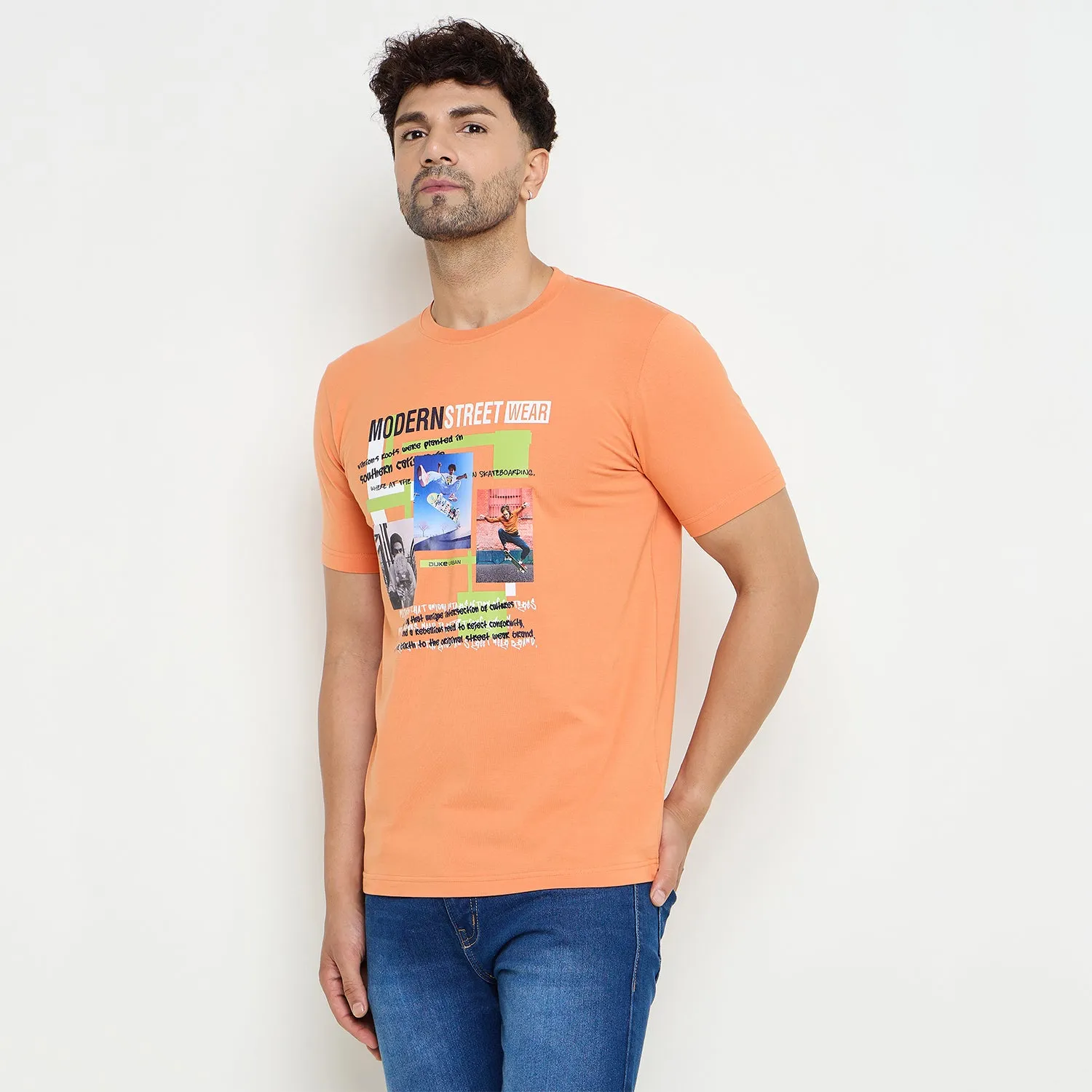 Duke Stardust Men Half Sleeve Cotton Tshirt (LF7219)