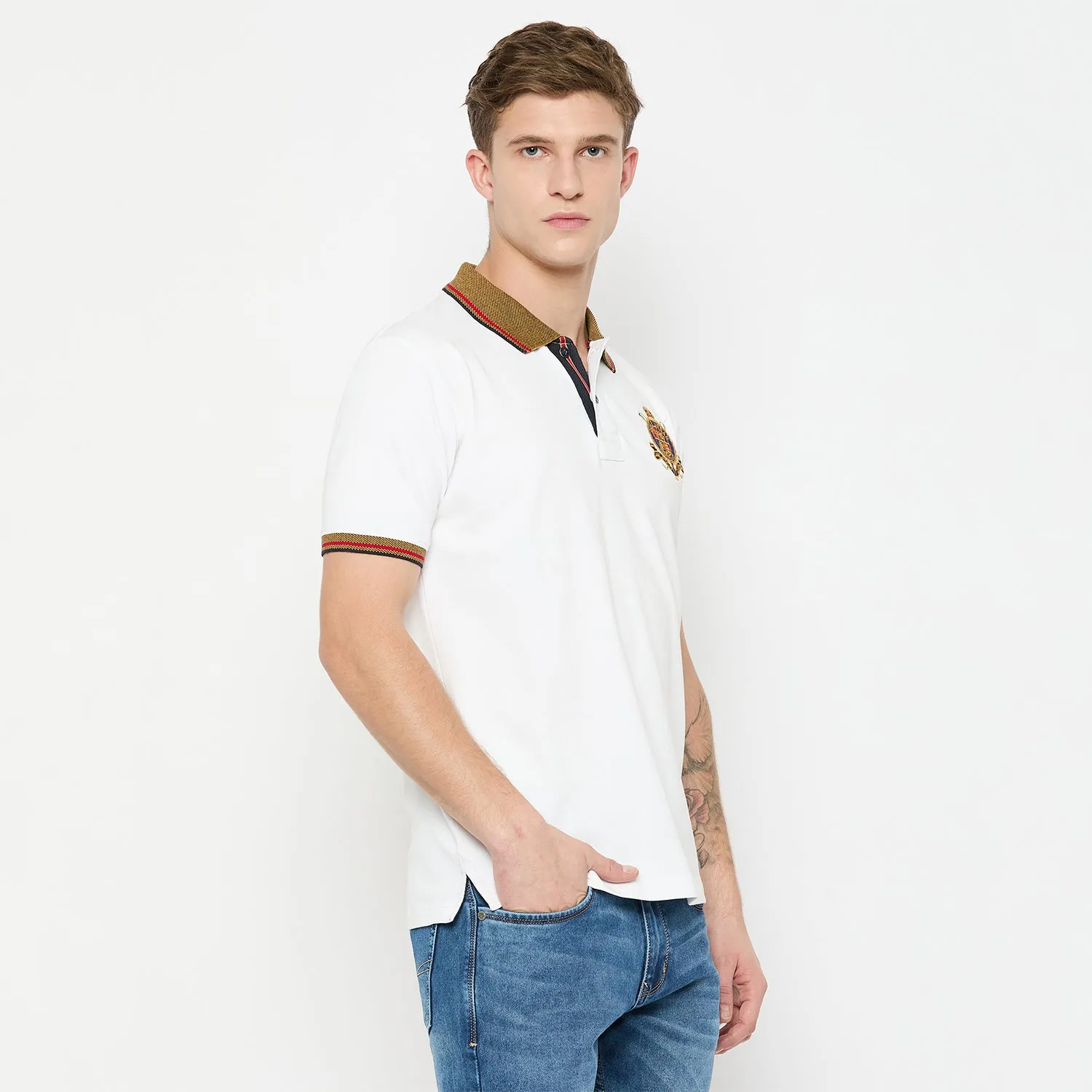 Duke Stardust Men Half Sleeve Cotton Tshirt (LF7238)