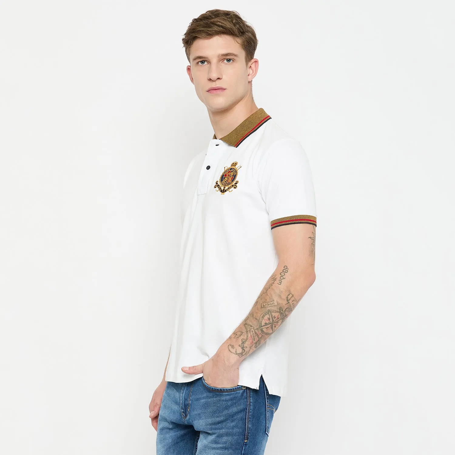 Duke Stardust Men Half Sleeve Cotton Tshirt (LF7238)