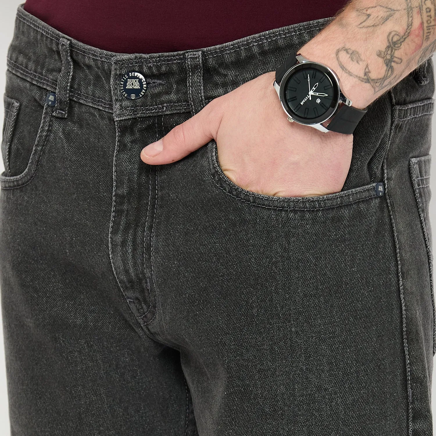 Duke Urban Men Straight Fit Stretchable Jeans (SDD5691)
