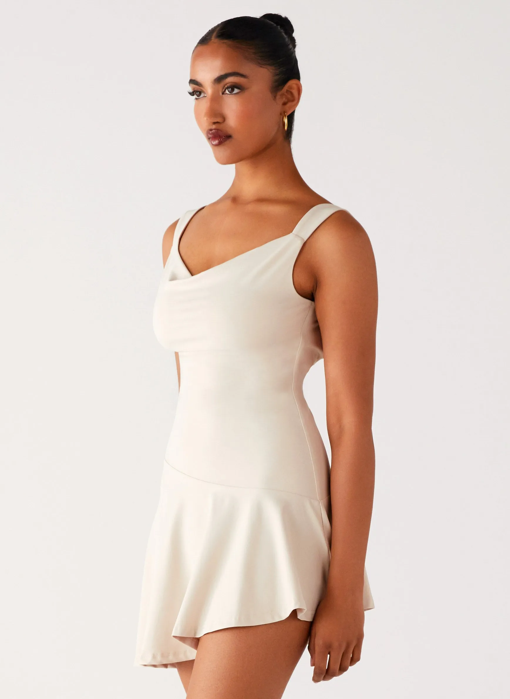 Dune Whisper Mini Dress - Ivory Easy Match