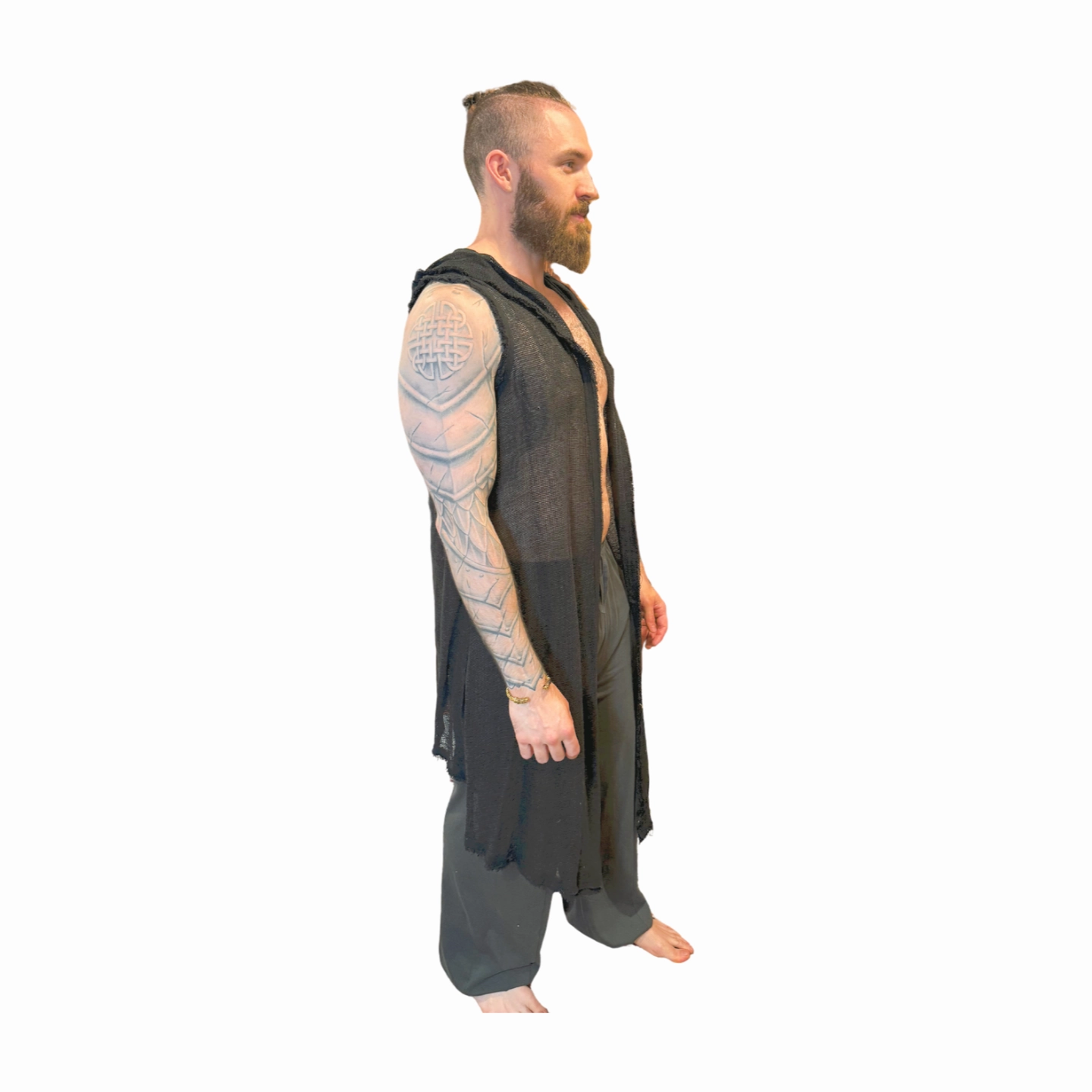 Tencel Cotton Hybrid Weave Dune Drape Vest