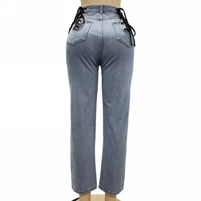 Duo Lace Up Rear Jeans