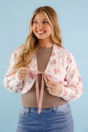 Friction Resistant Finish Adjustable Collar System You And I Cardigan-Pink
