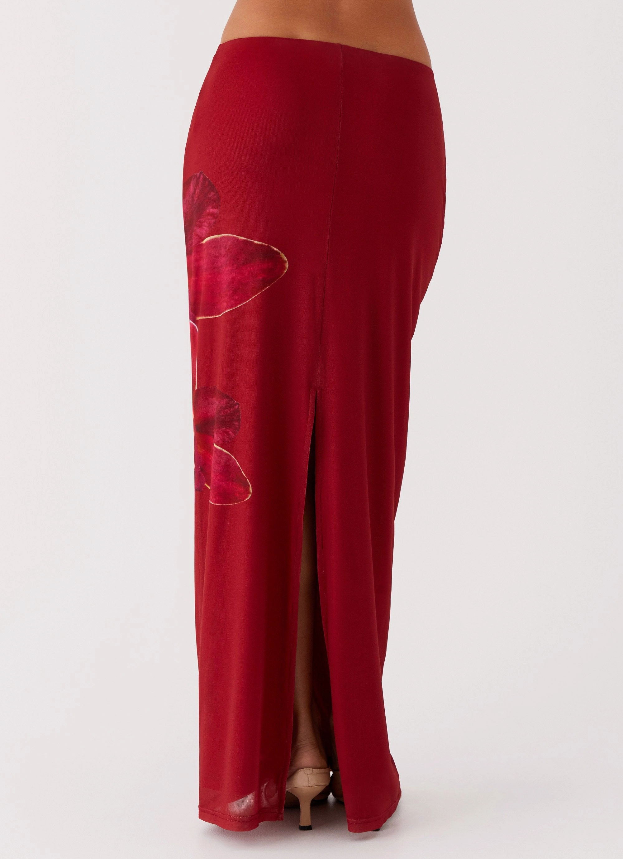 Waiting For Dawn Mesh Maxi Skirt - Rosa Double Stitched Breath Flex