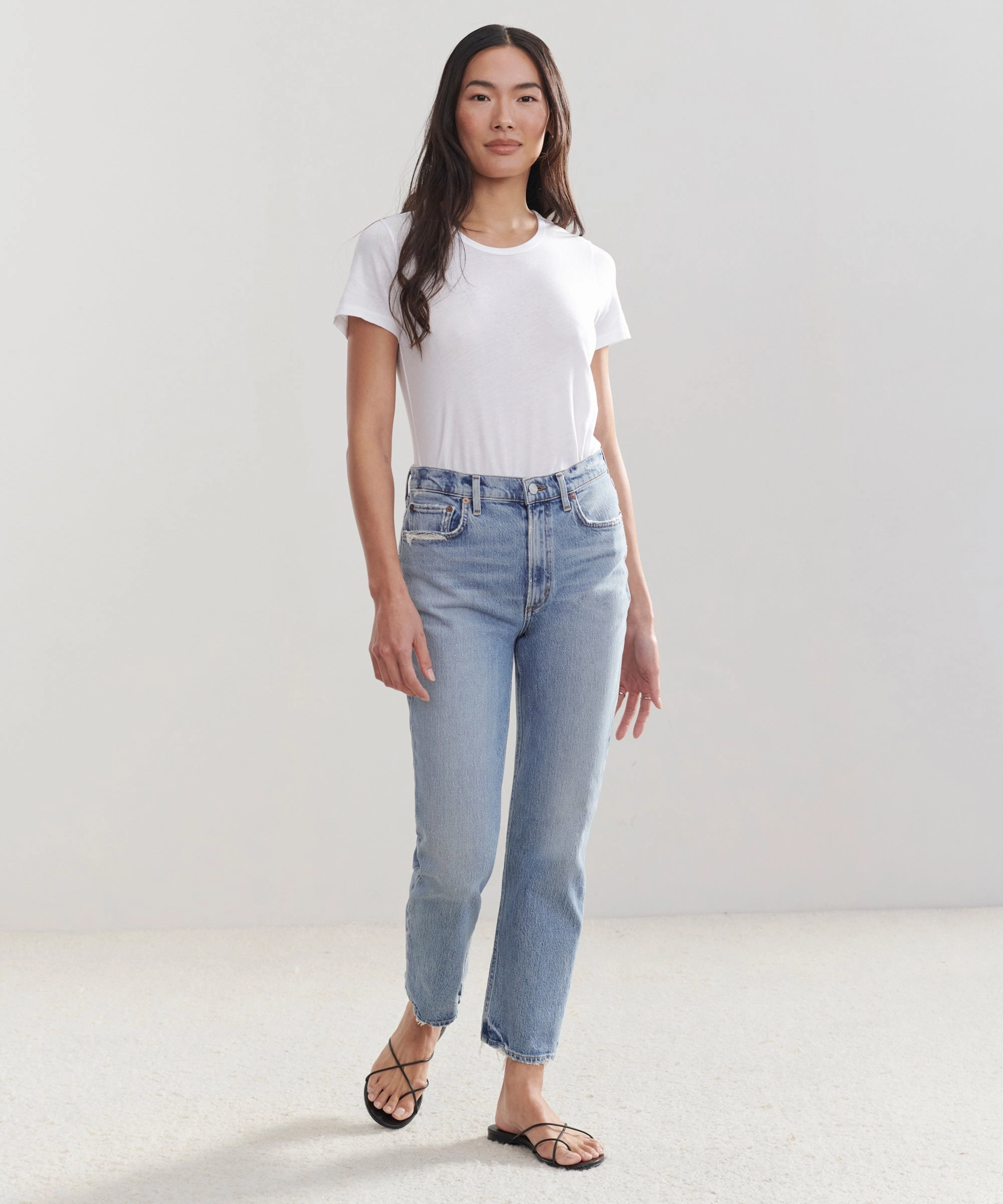 High Rise Stovepipe Jean No Pinch