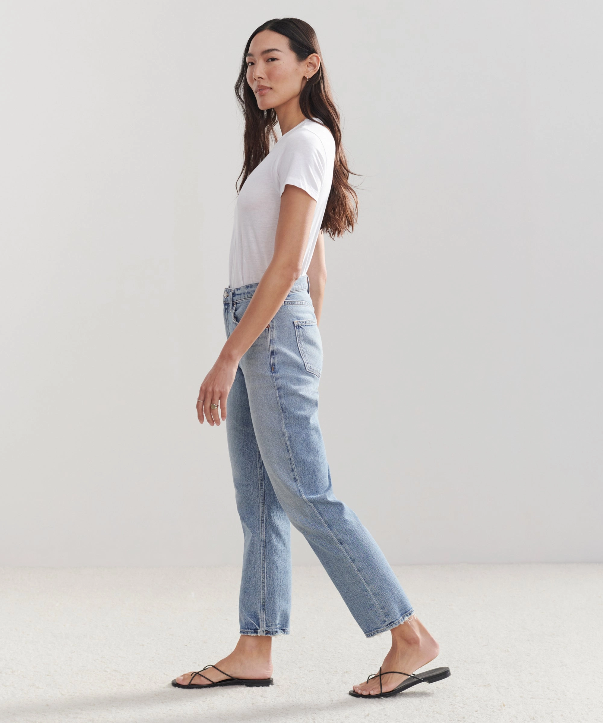 Long Use No Ride Up Design High Rise Stovepipe Jean