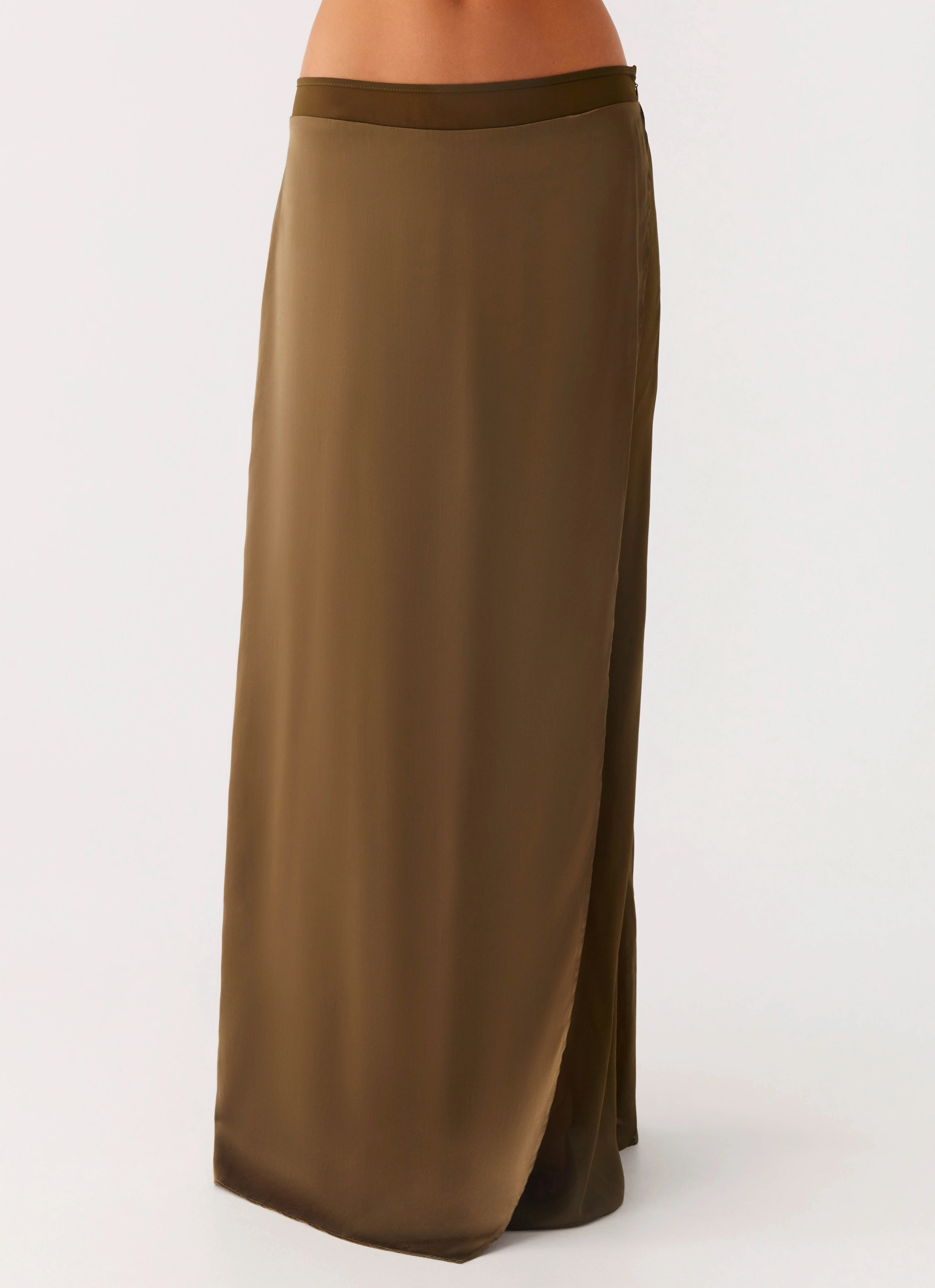 Quick Move Sporty Comfort Mavie Maxi Skirt - Khaki