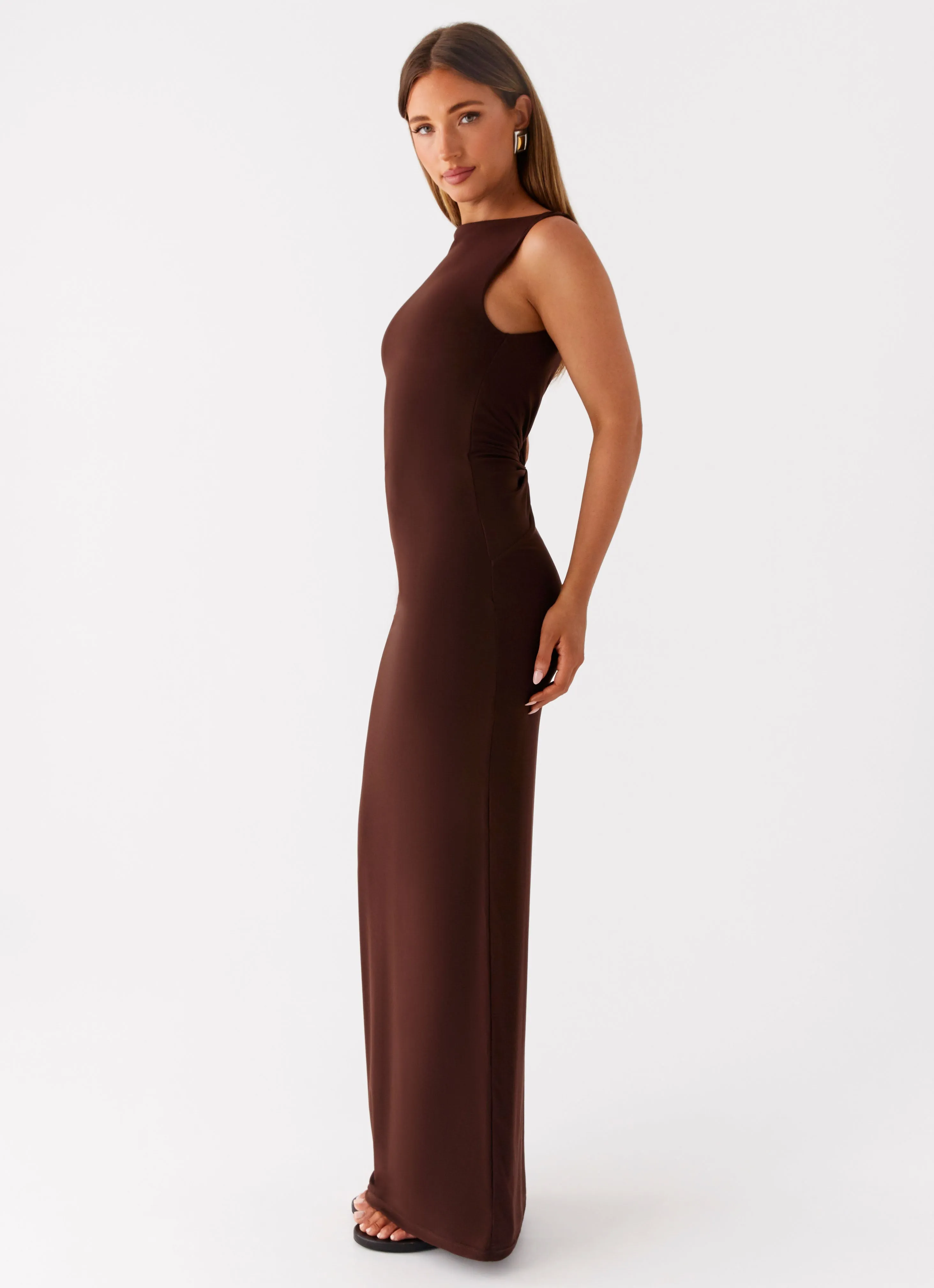Work Fitwear Earthbound Muse Maxi Dress - Chocolate