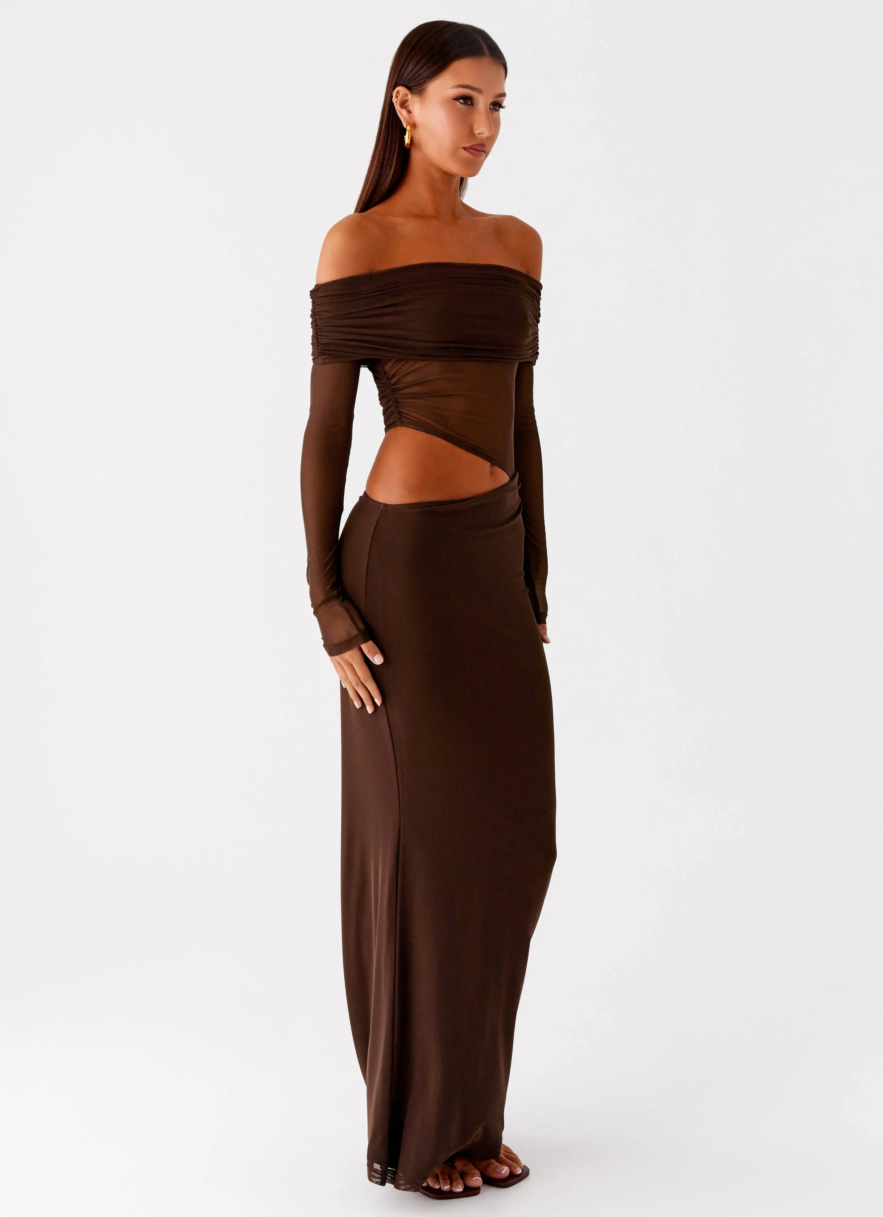 Emery Maxi Dress - Chocolate Subtle Glam