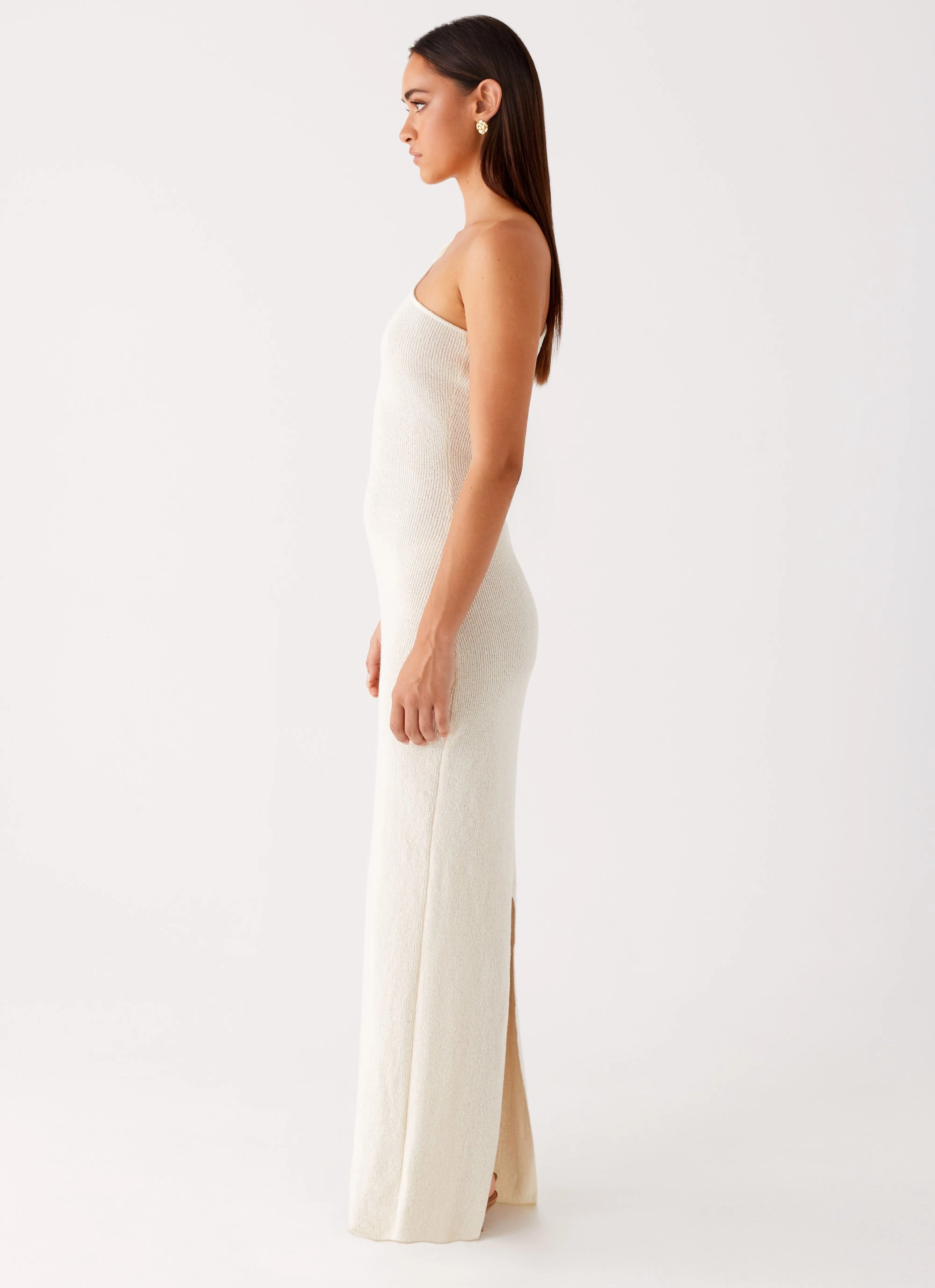 Tasteful Detail Easton Knit Maxi Dress - White