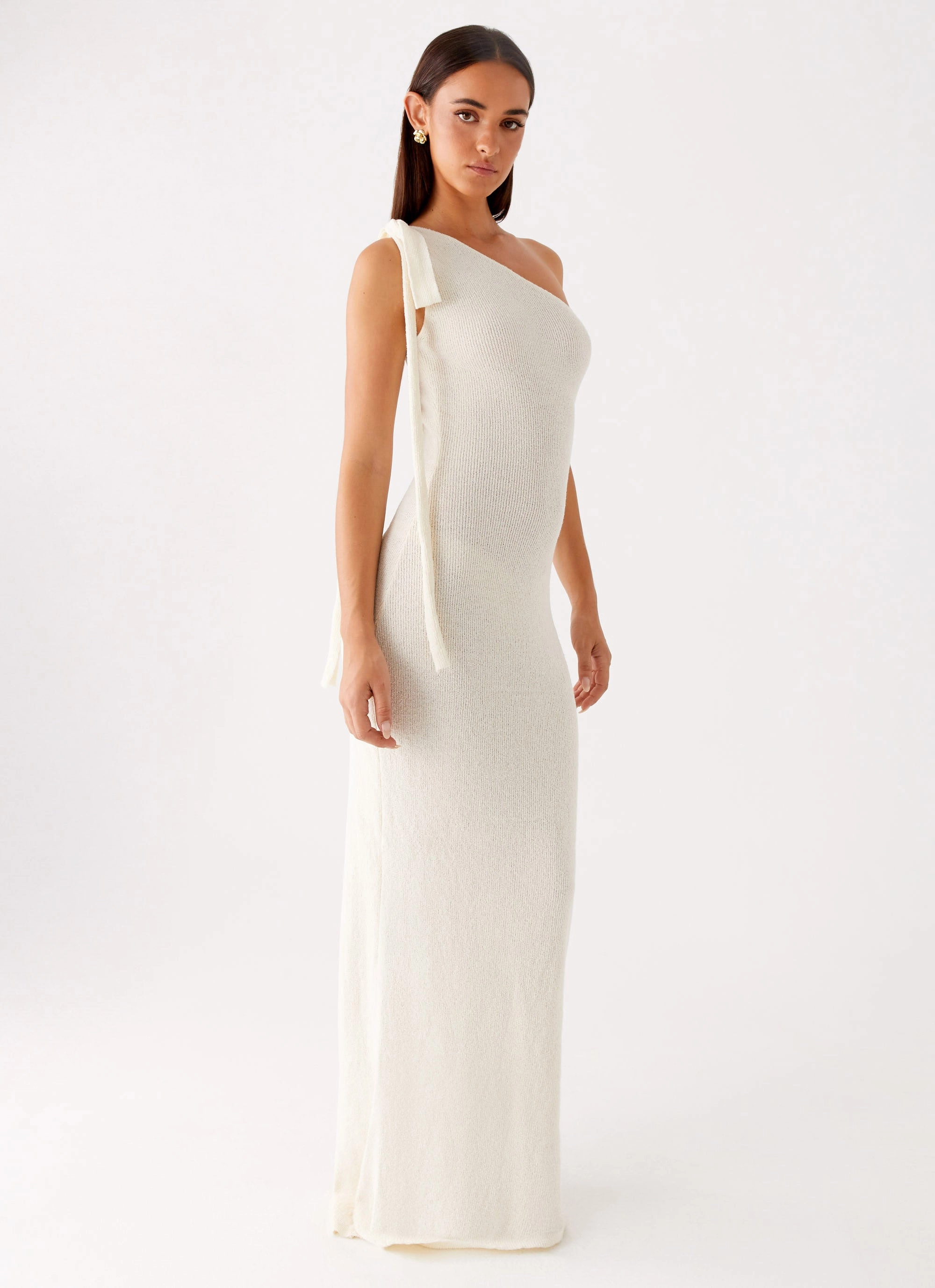 Easton Knit Maxi Dress - White Refined Feel Feminine Mood
