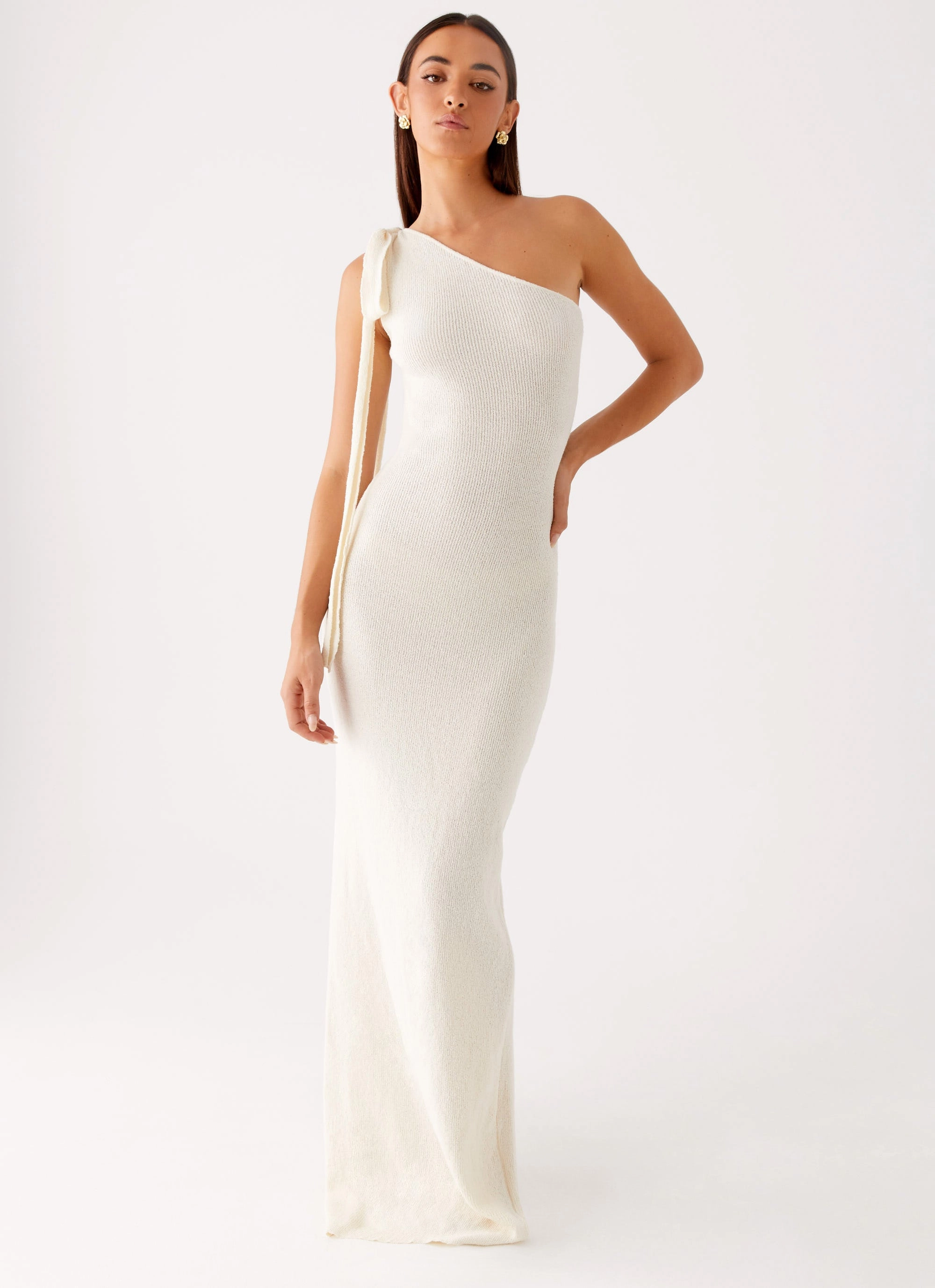 Easton Knit Maxi Dress - White Travel Ready