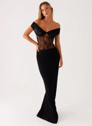 Elle Maxi Dress - Black FlexibleClosure Soft Structure