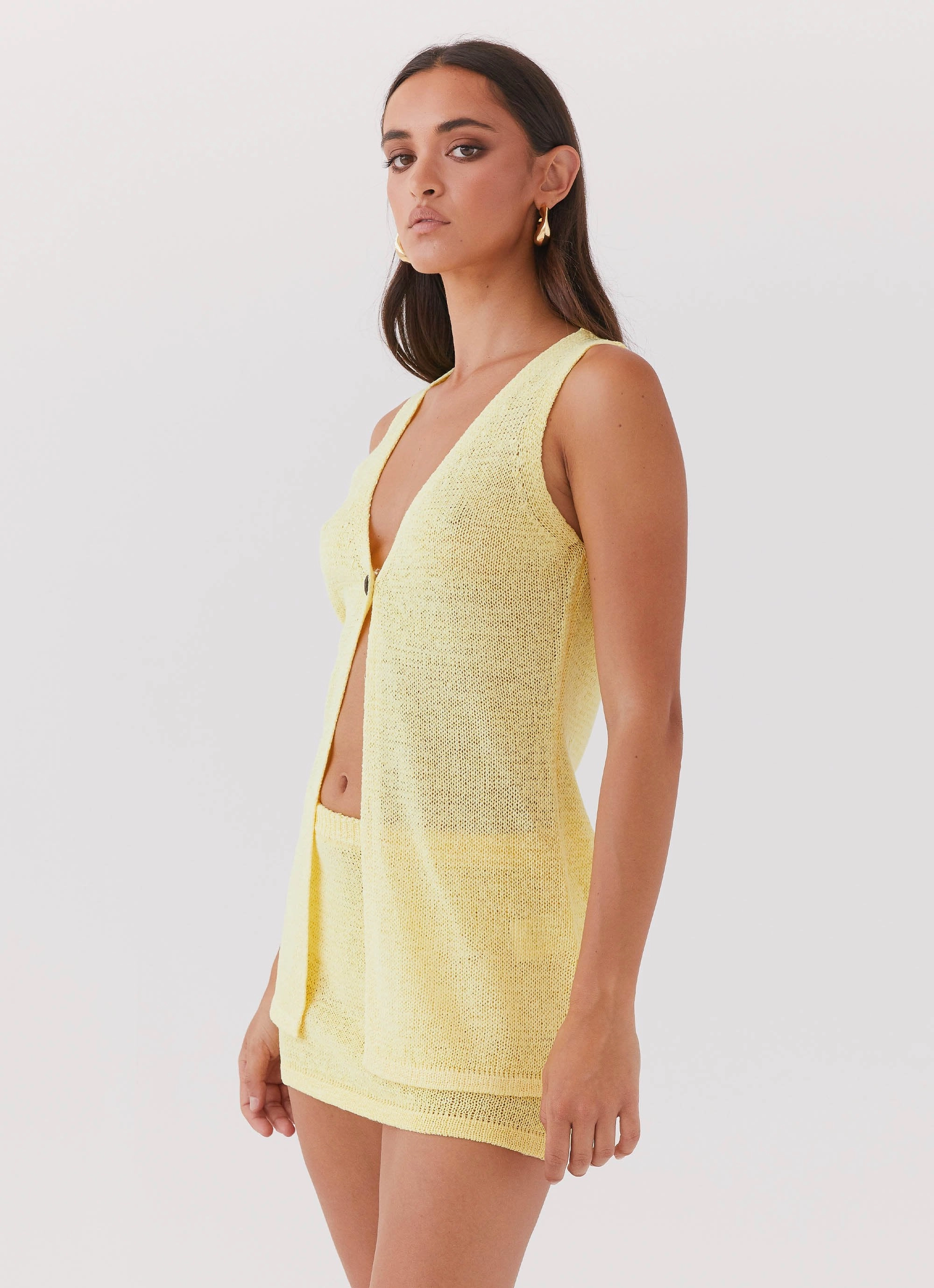Capri Glow Knit Top - Canary Bonded Seam Construction Friction Reducing Finish