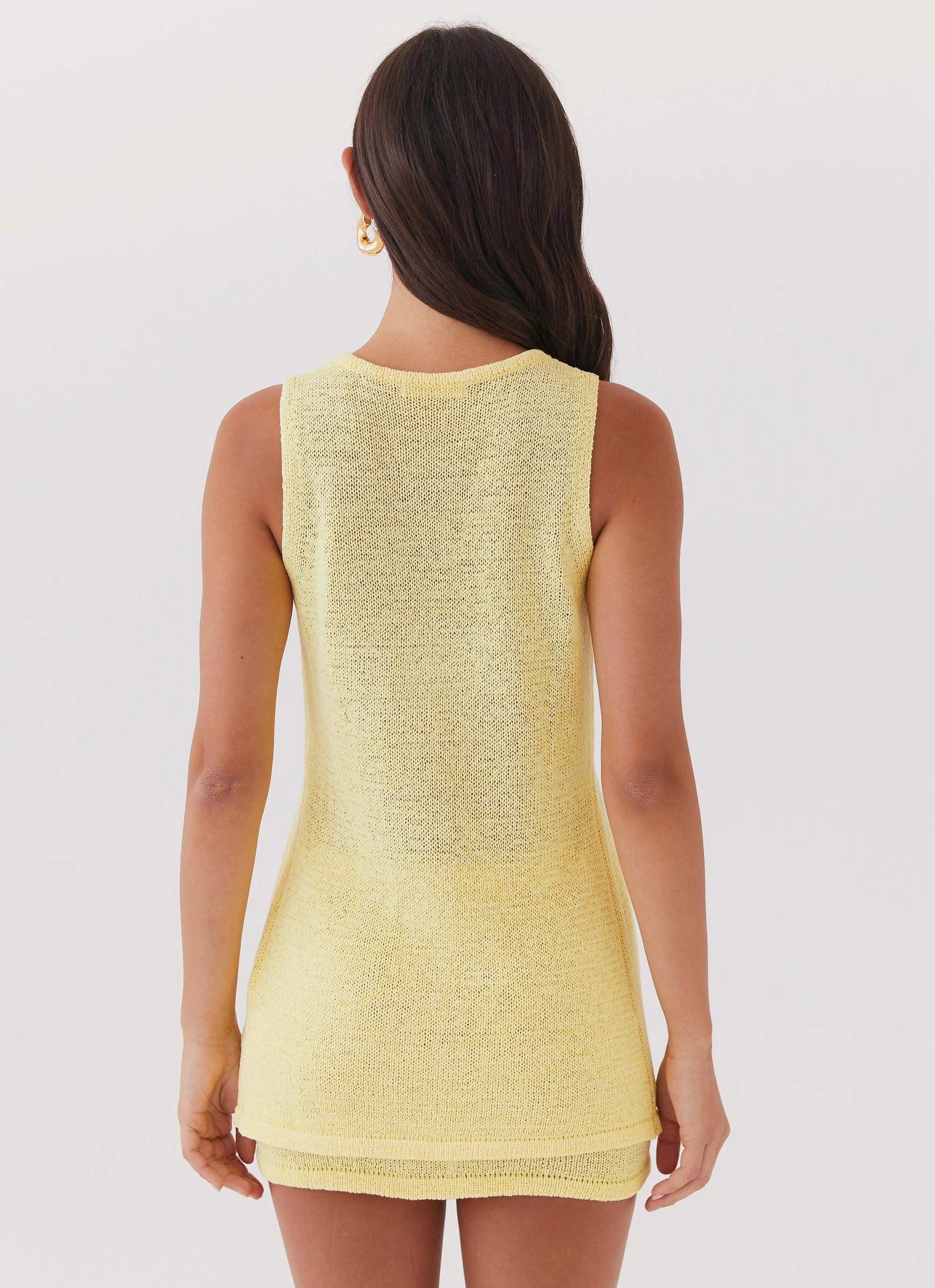 Durable Reinforced Shoulders Capri Glow Knit Top - Canary