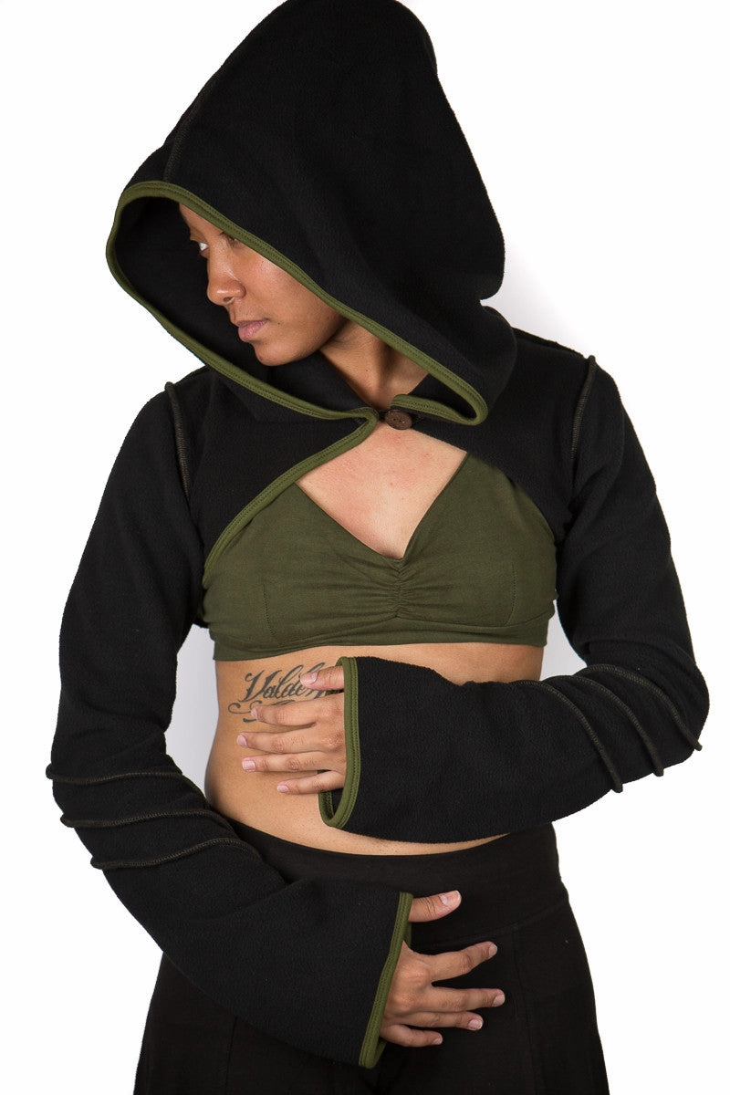 Fleece Pixie Shrug Modular Design Multipurpose Layering