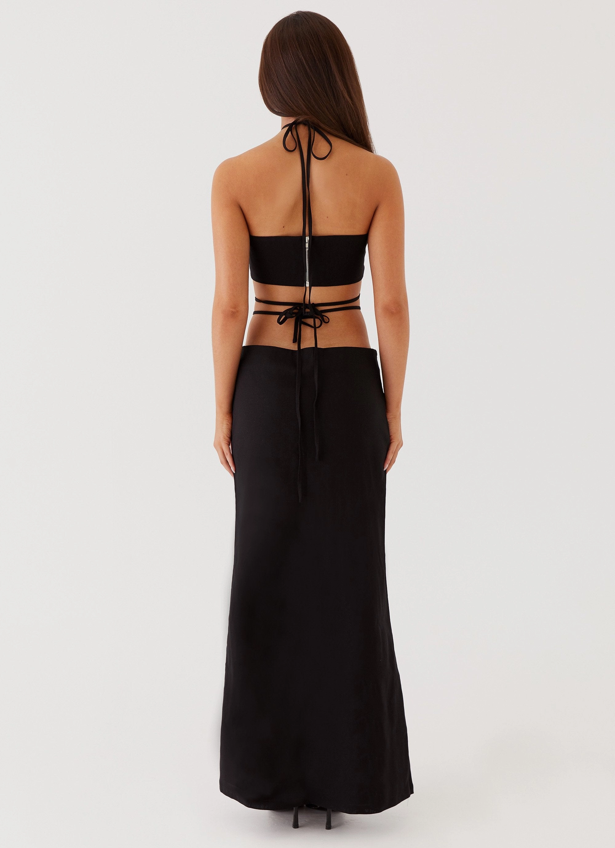 Core Support Stylish Comfort Neveah Beaded Maxi Skirt - Black