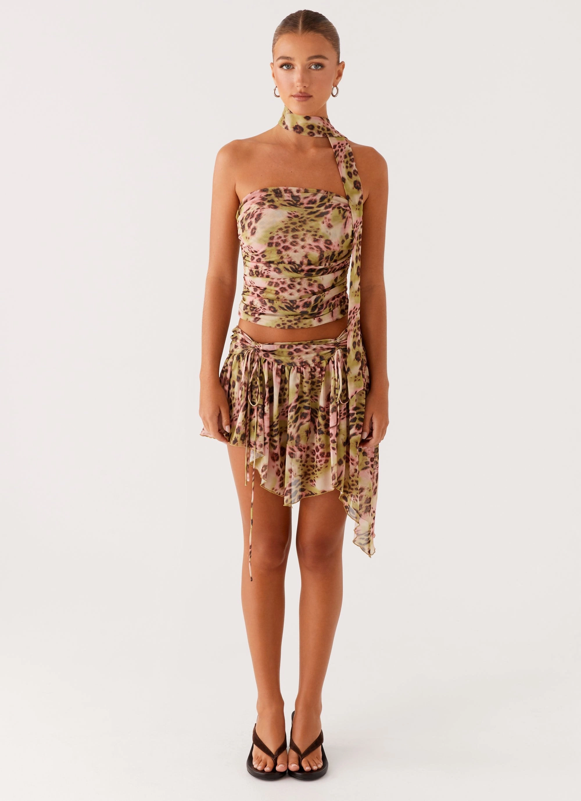 Hot Like Me Mini Skirt - Swirl Leopard Day Comfort Urban Fit