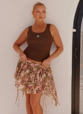Hot Like Me Mini Skirt - Swirl Leopard Performance Fit