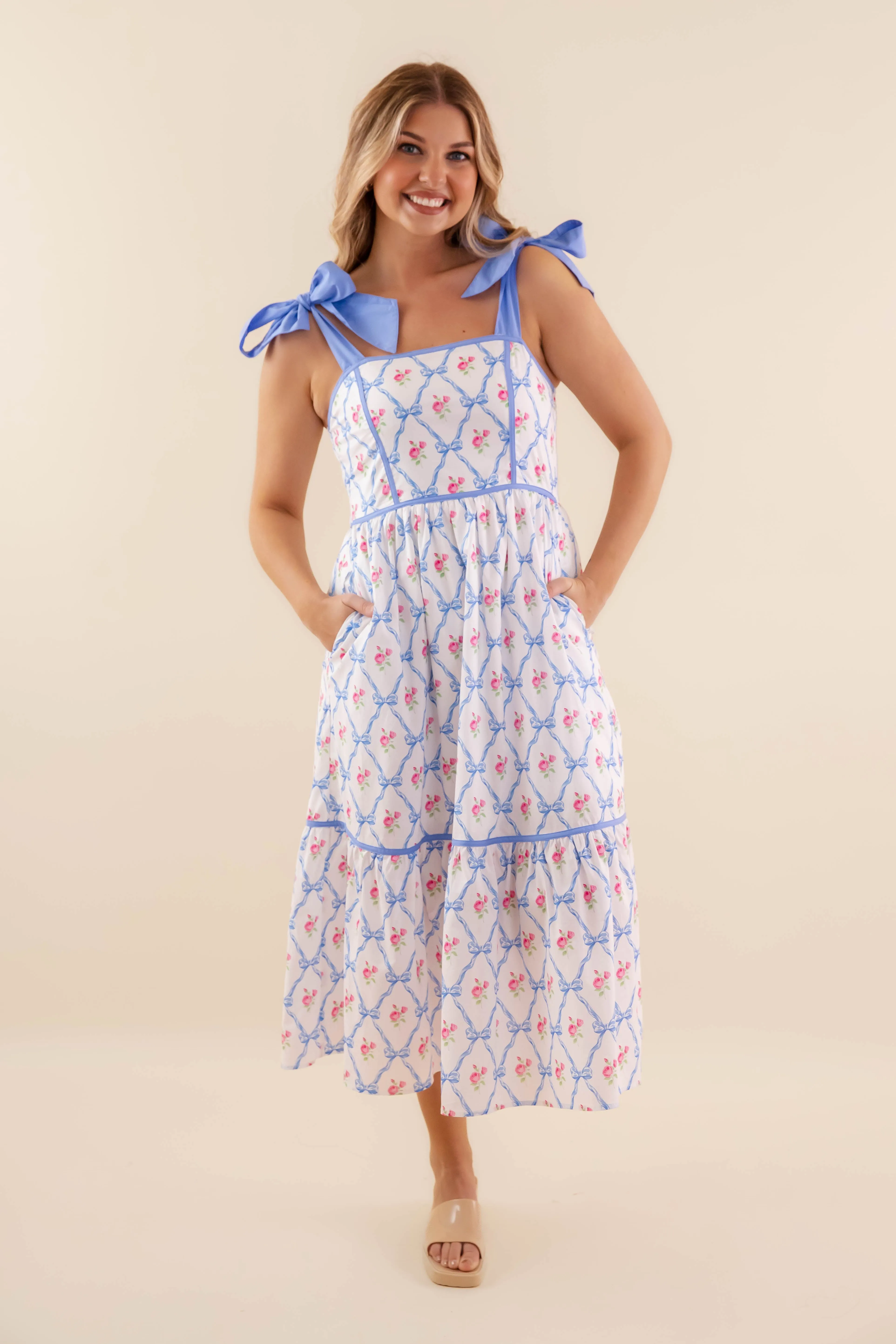 Sharp Detail Free Step Starting To Swoon Midi Dress