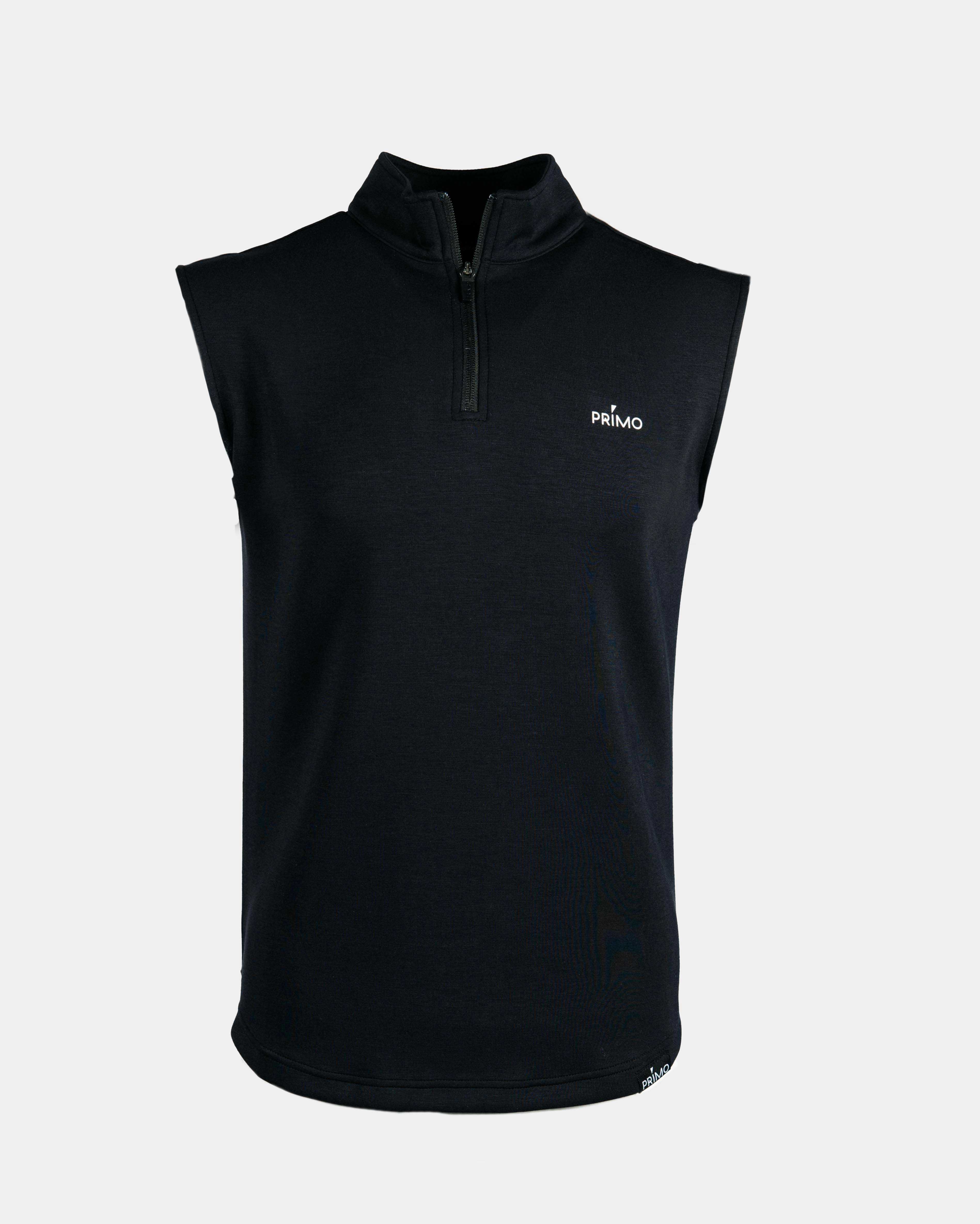Black Quarter Zip Vest UltraSoftInterior