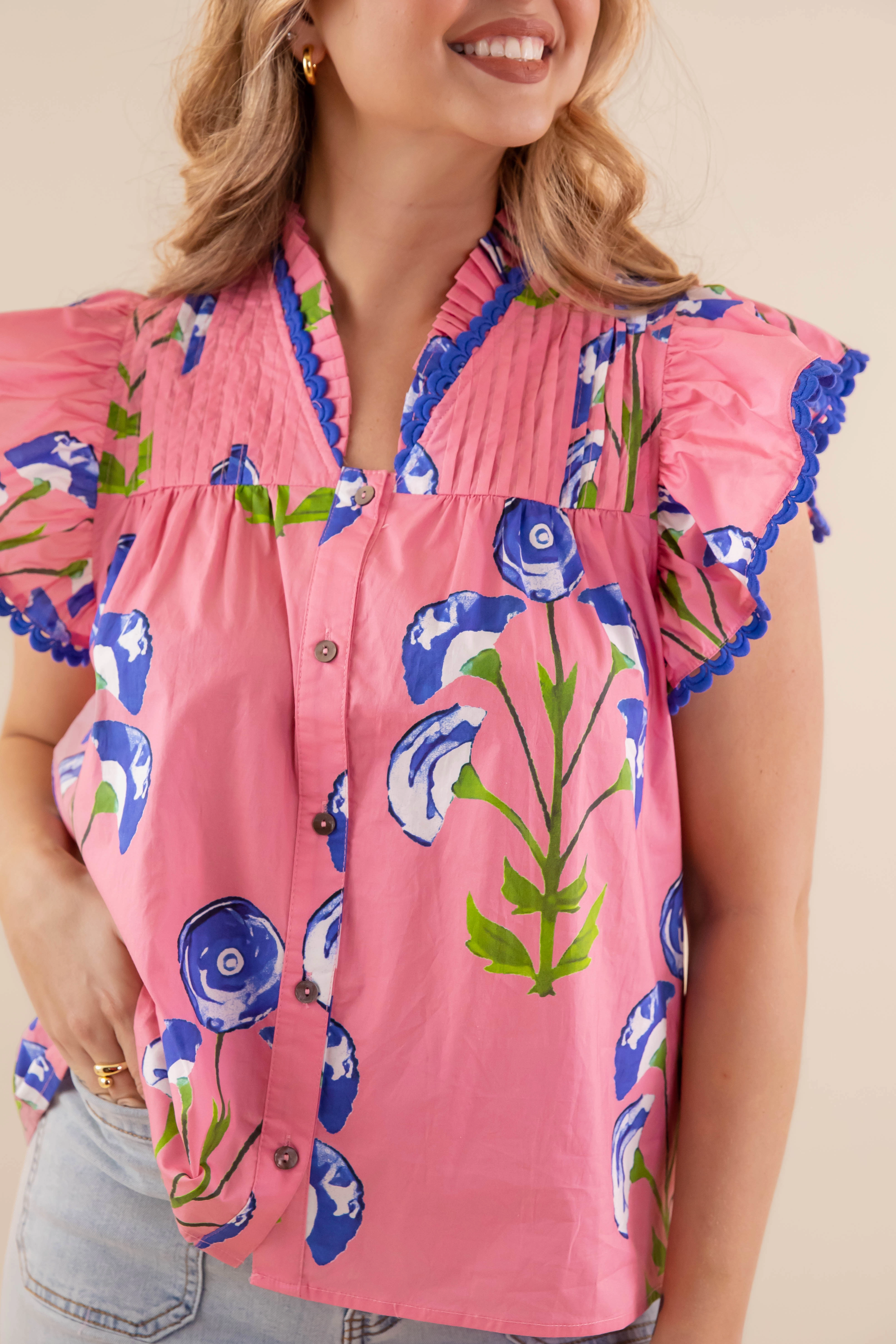 SeamFreeShoulder Everyday Fashion It's Been Done Blouse-Pink