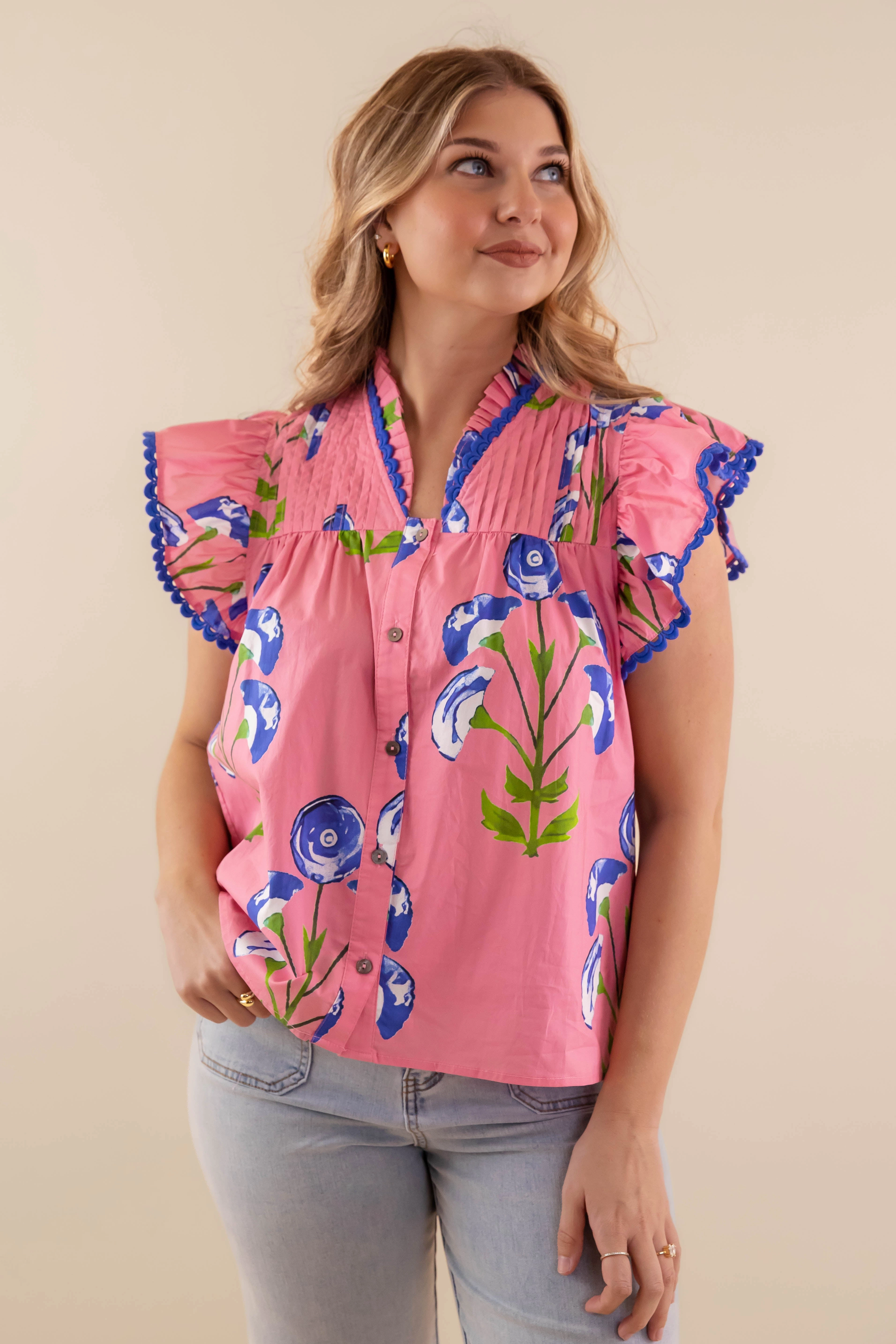 It's Been Done Blouse-Pink Sporty Design LightweightConstruction