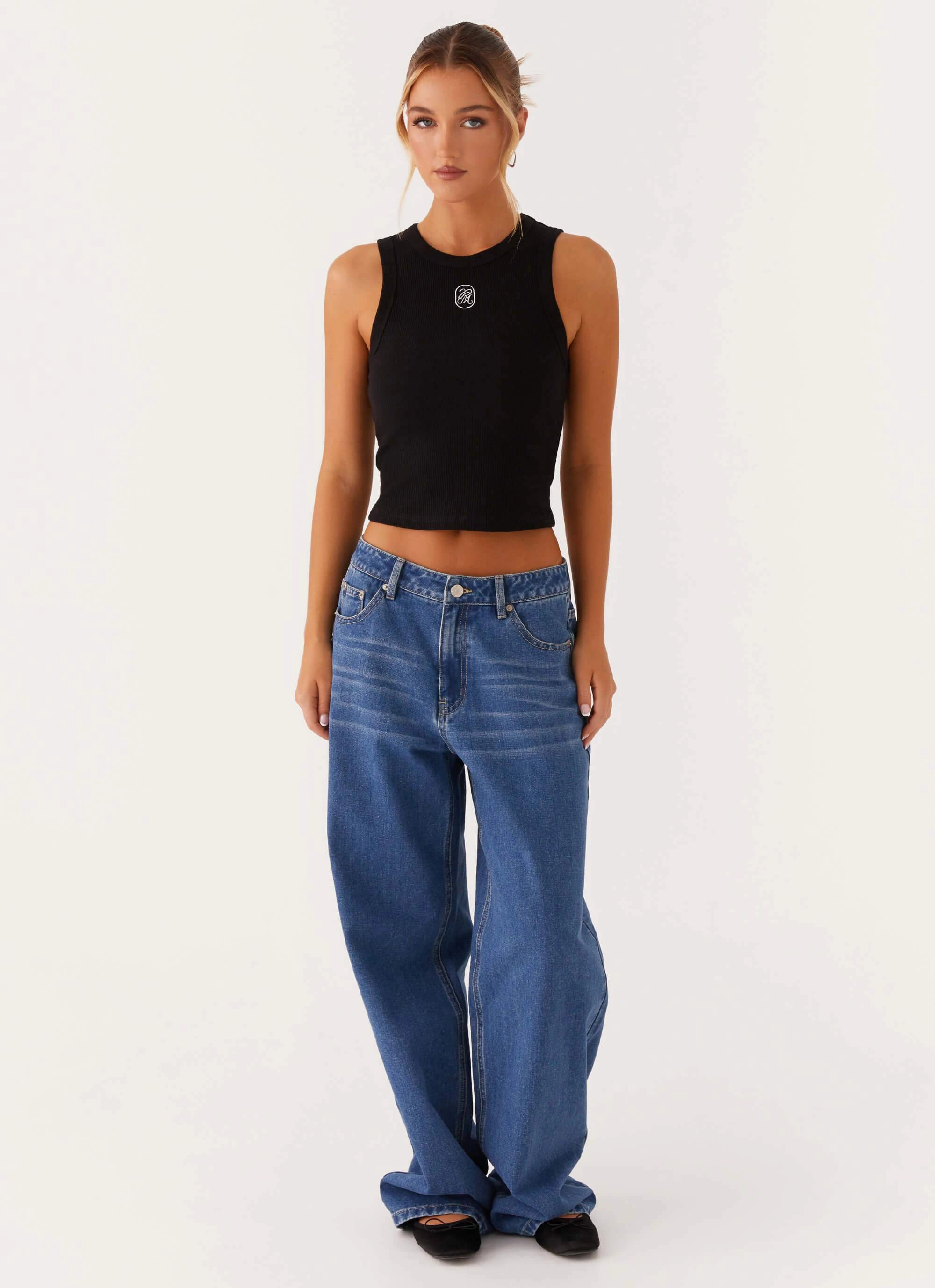 AntiBacterial Coating VentilatedBack Veda Tank Top - Black