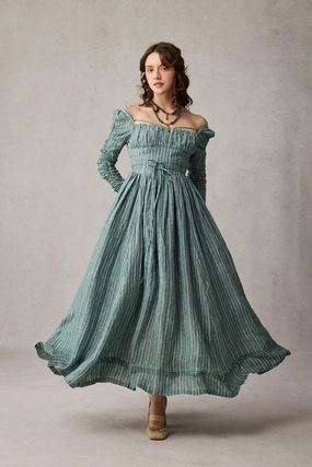 Breathable Material HypoallergenicFabric Monette 27 | Corset Linen Dress